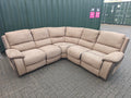 Harvey's Brown Corner Manual Recliner Sofa