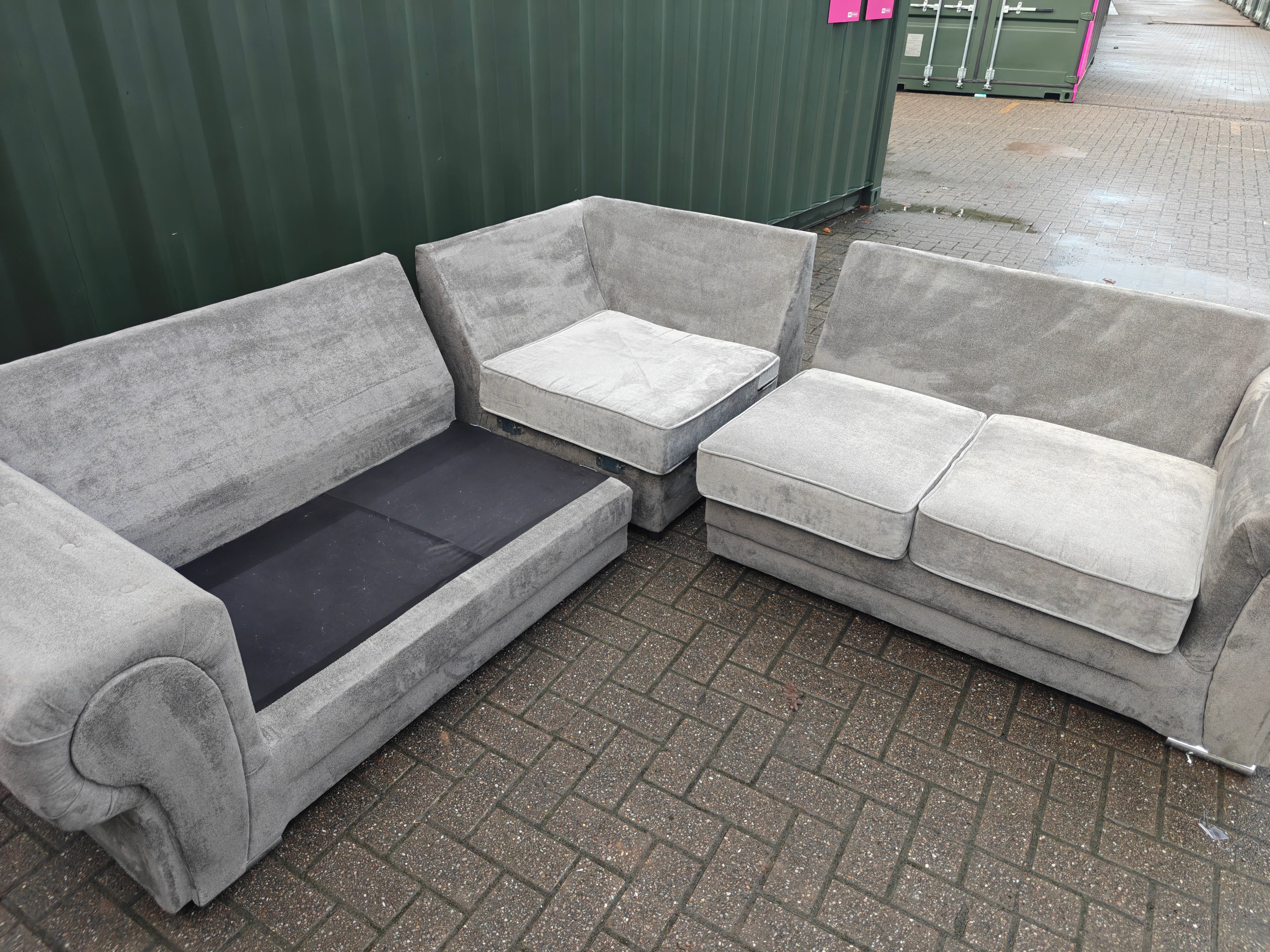 Grey Verona Corner Sofa