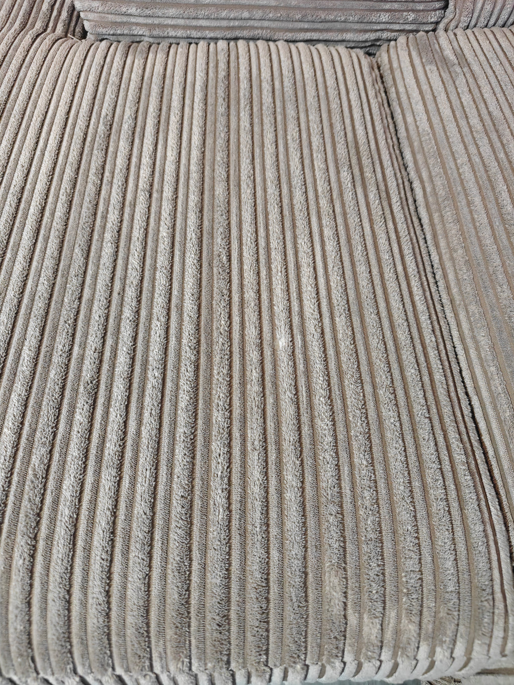 Corded Coffee Fabric Corner Left Hand Side Sofa