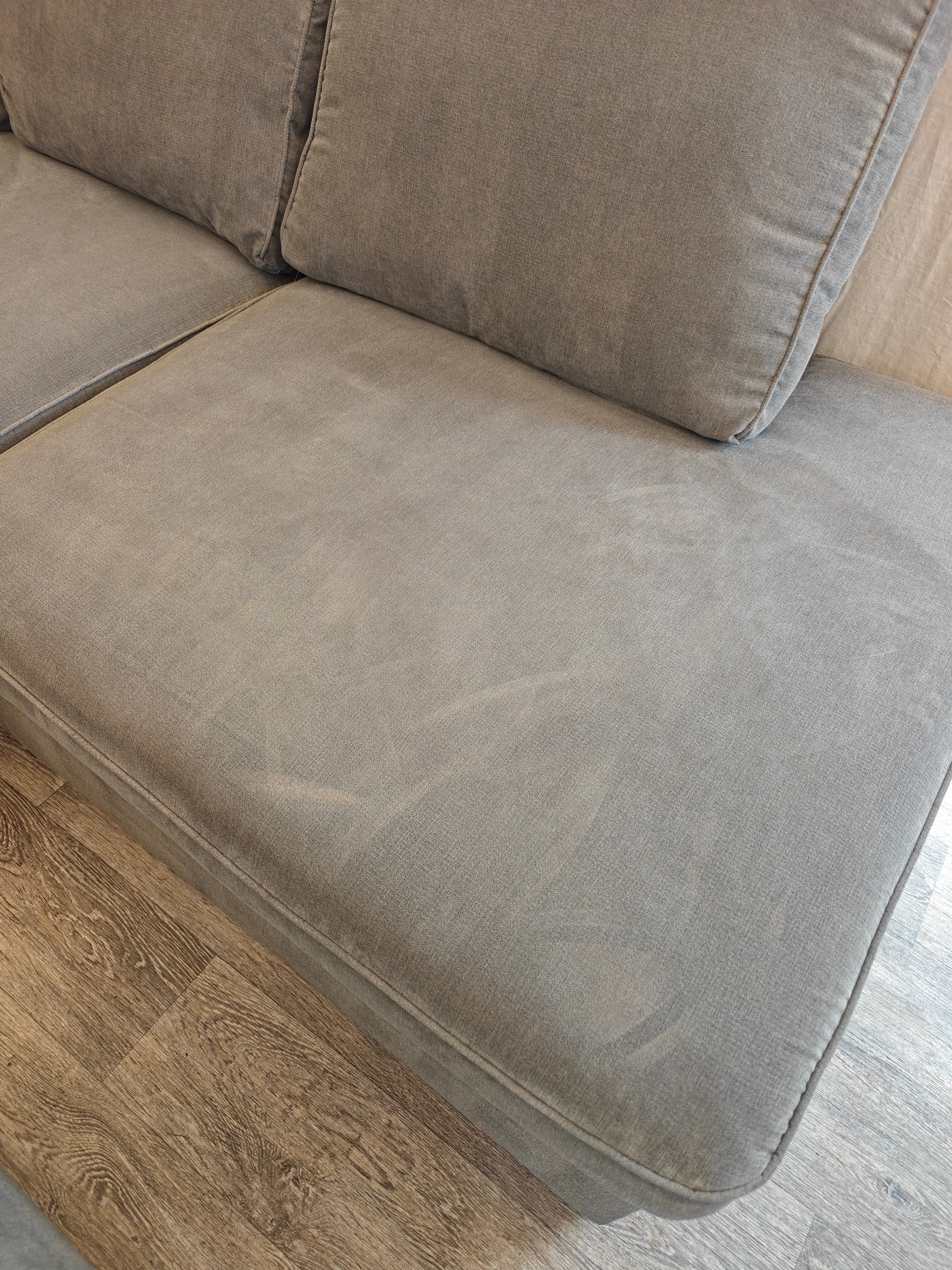 Grey Orka Corner Sofa with Matching Footstool