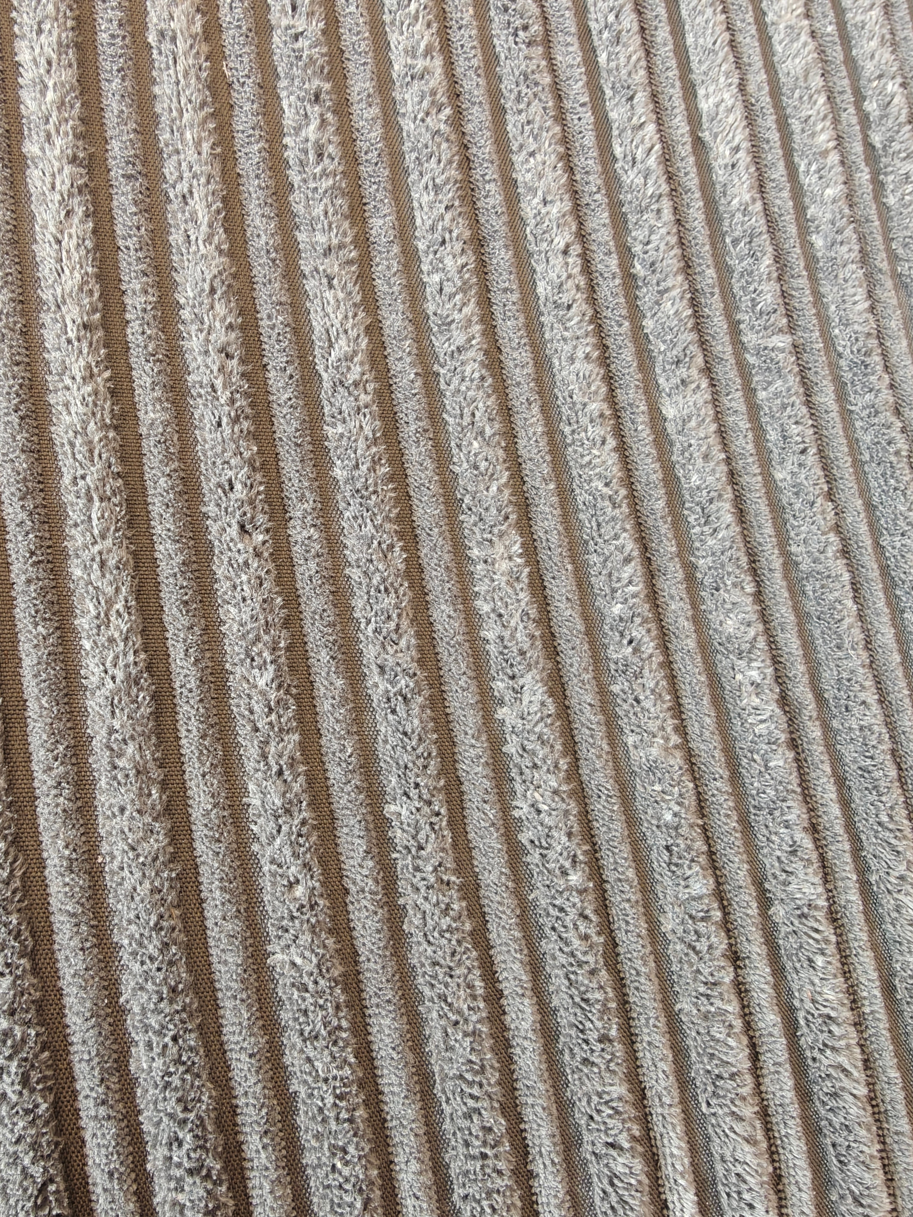 Grey Cord Corner Sofa with Matching Footstool