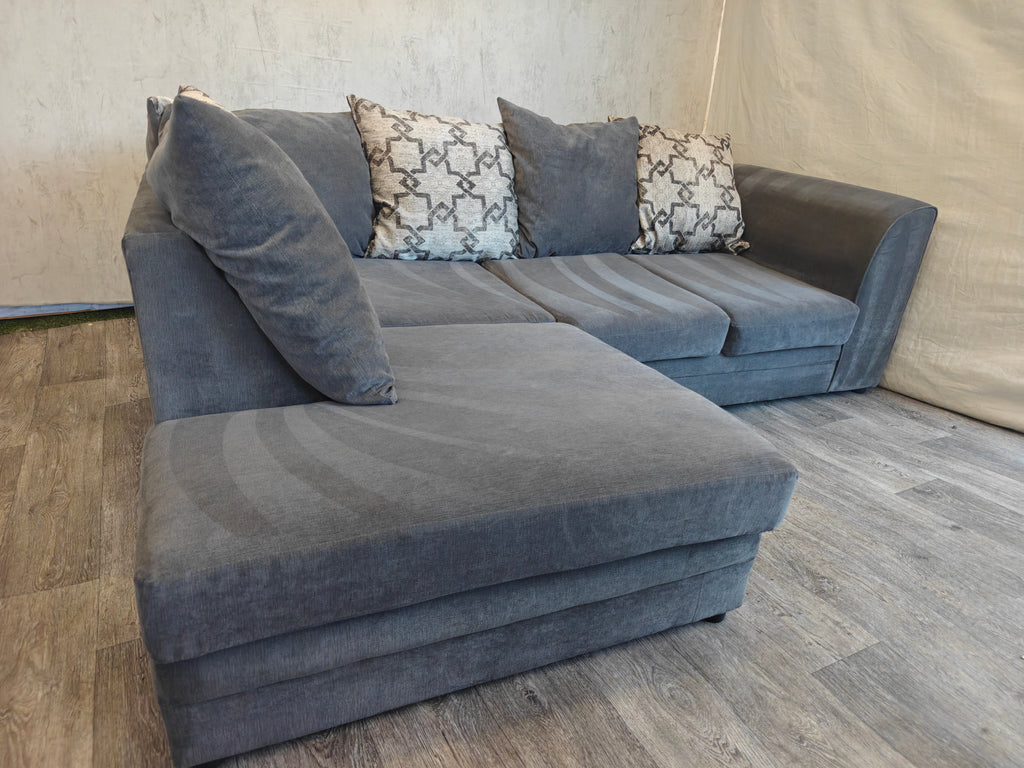 Grey Dylan Left Hand Side L-Shaped Sofa DELIVERY AVAILABLE