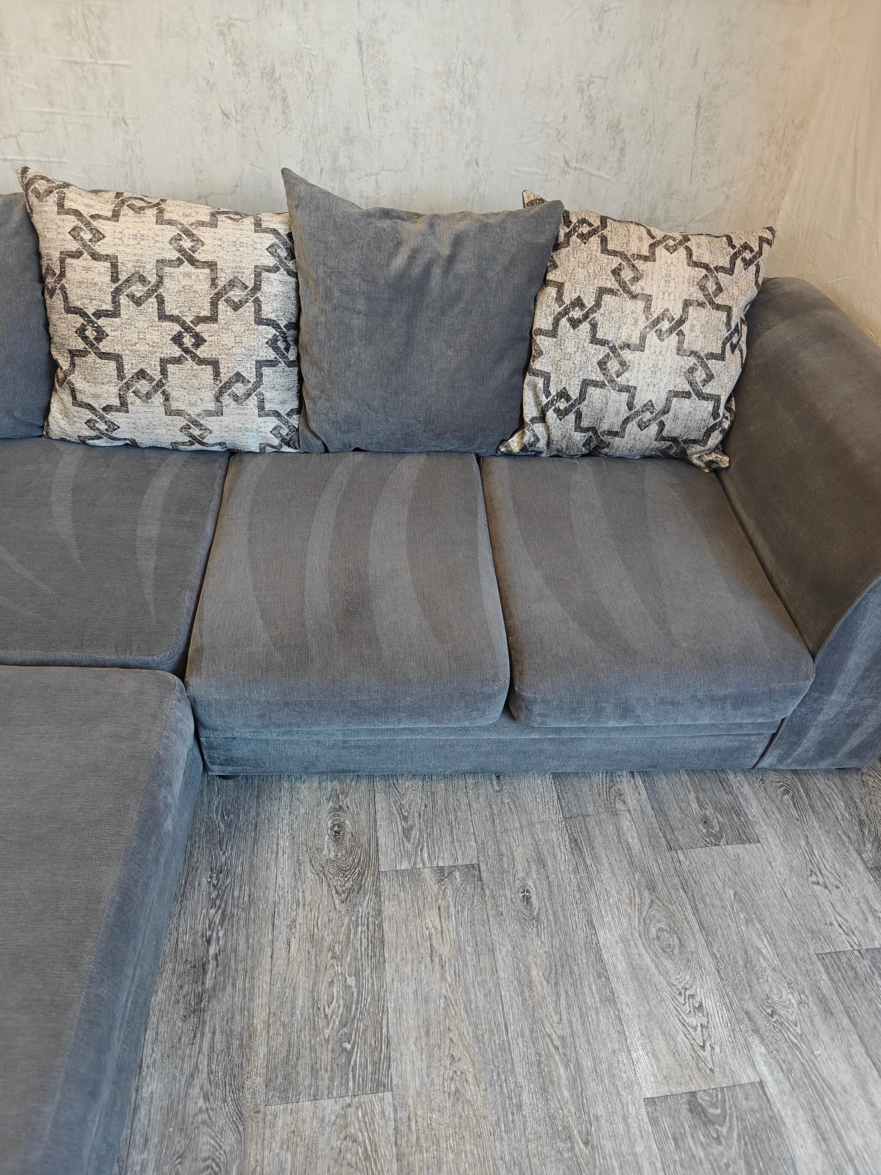 Grey Dylan Left Hand Side L-Shaped Sofa DELIVERY AVAILABLE