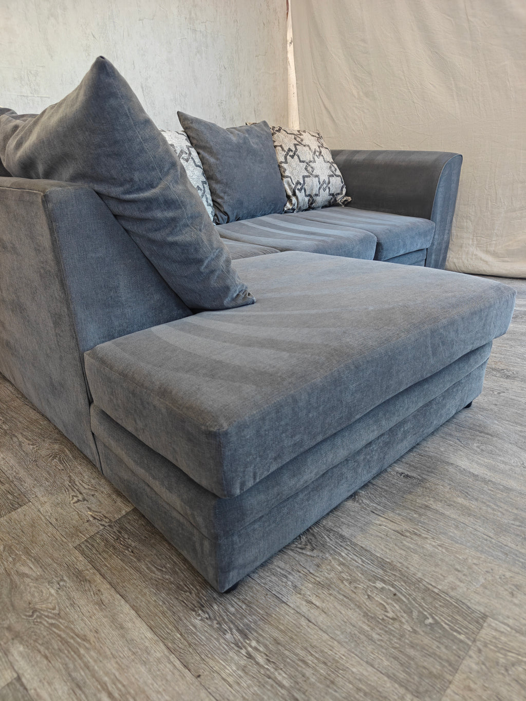 Grey Dylan Left Hand Side L-Shaped Sofa DELIVERY AVAILABLE