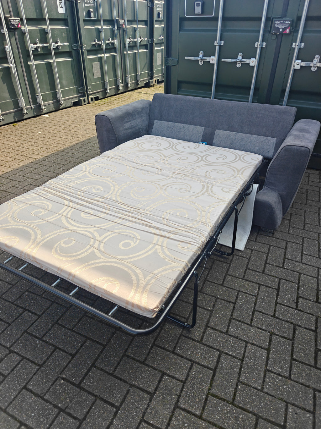 Grey DFS Freya Sofa Bed 2 Seater Excellent Condition