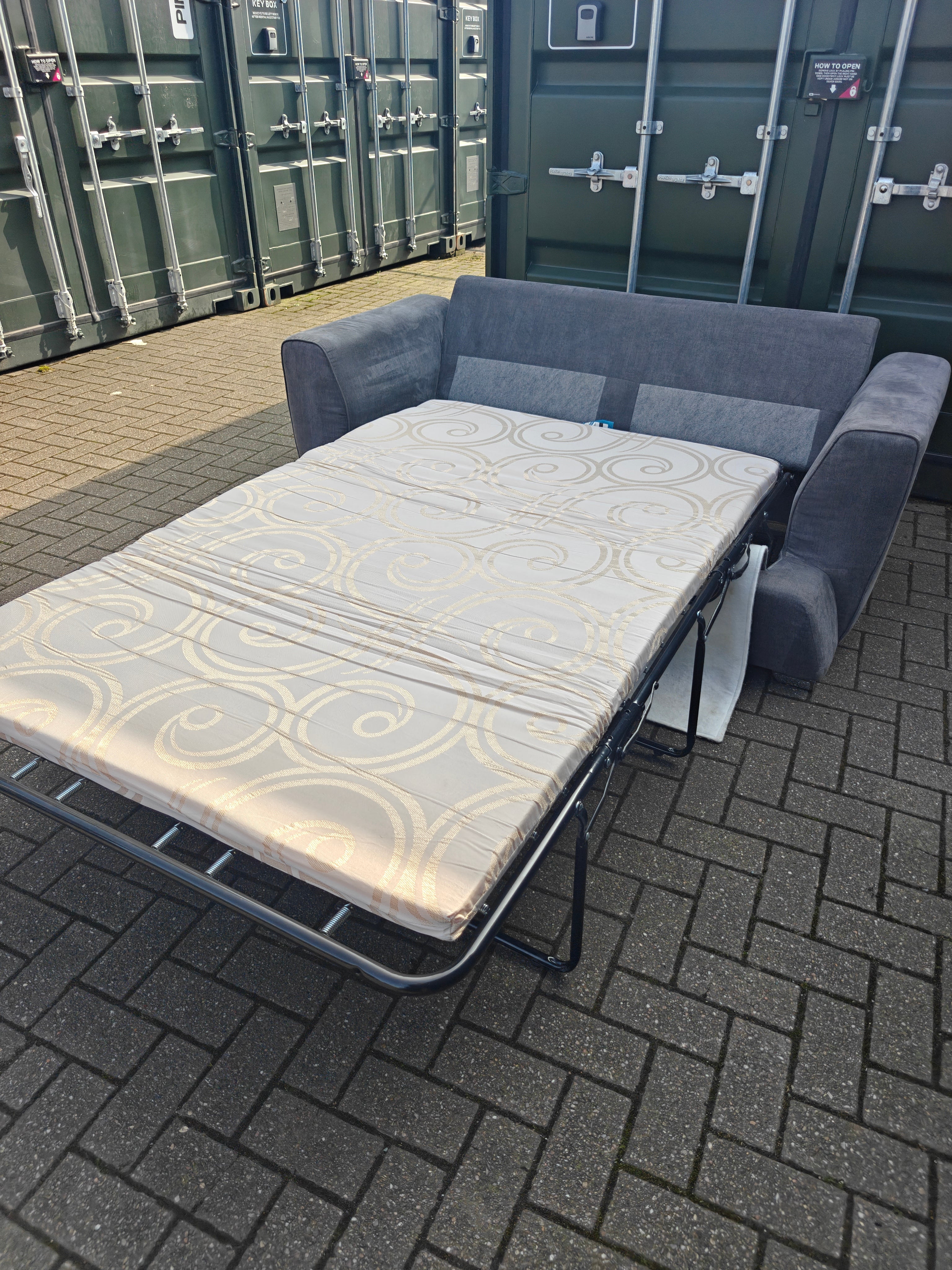 Grey DFS Freya Sofa Bed 2 Seater Excellent Condition