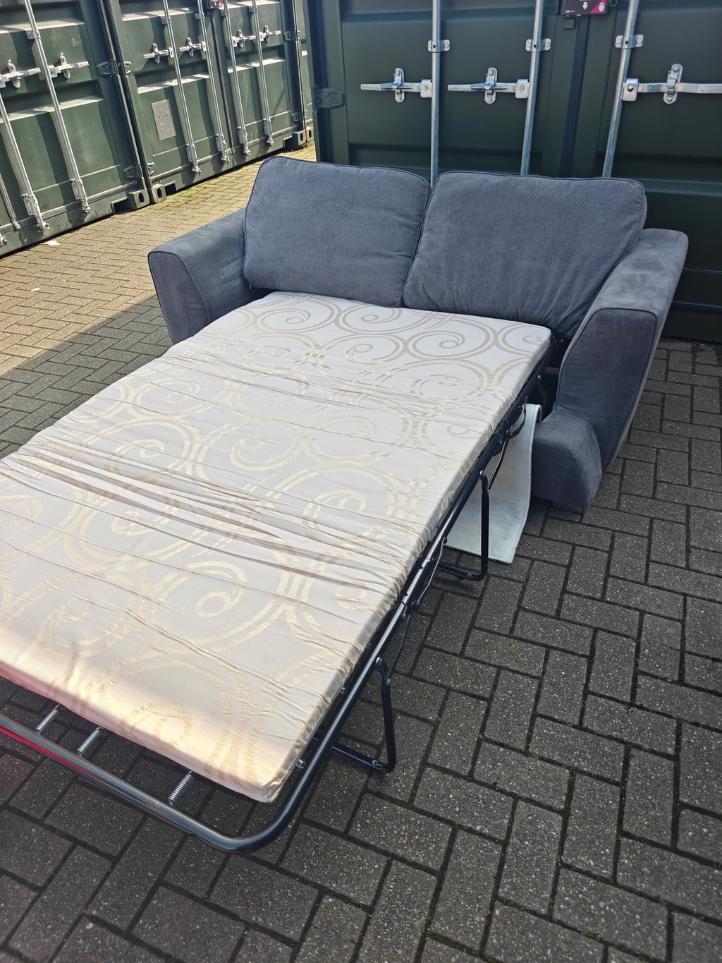 Grey DFS Freya Sofa Bed 2 Seater Excellent Condition