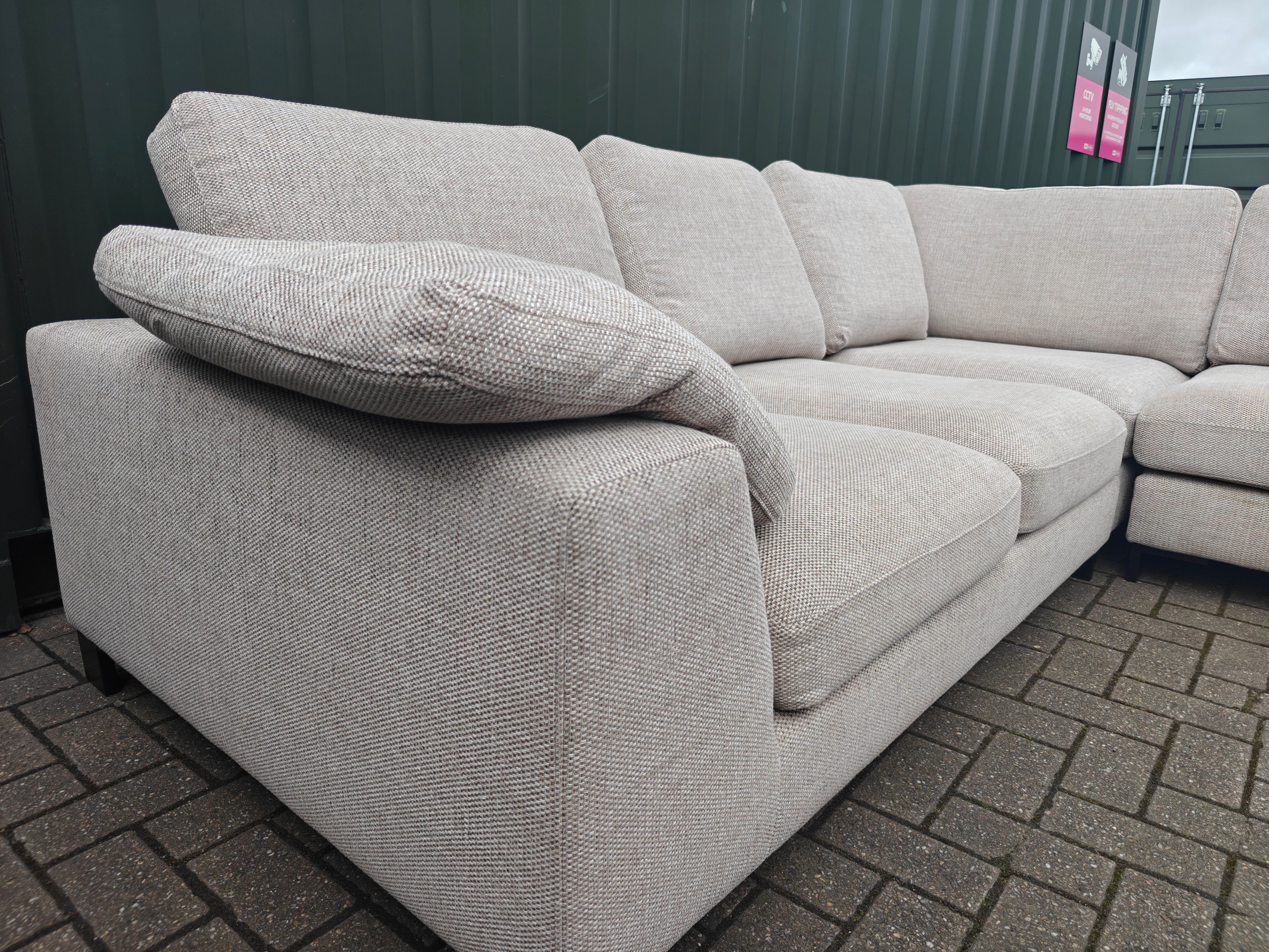 Large DFS Euphoria Corner Sofa – Sand/Beige