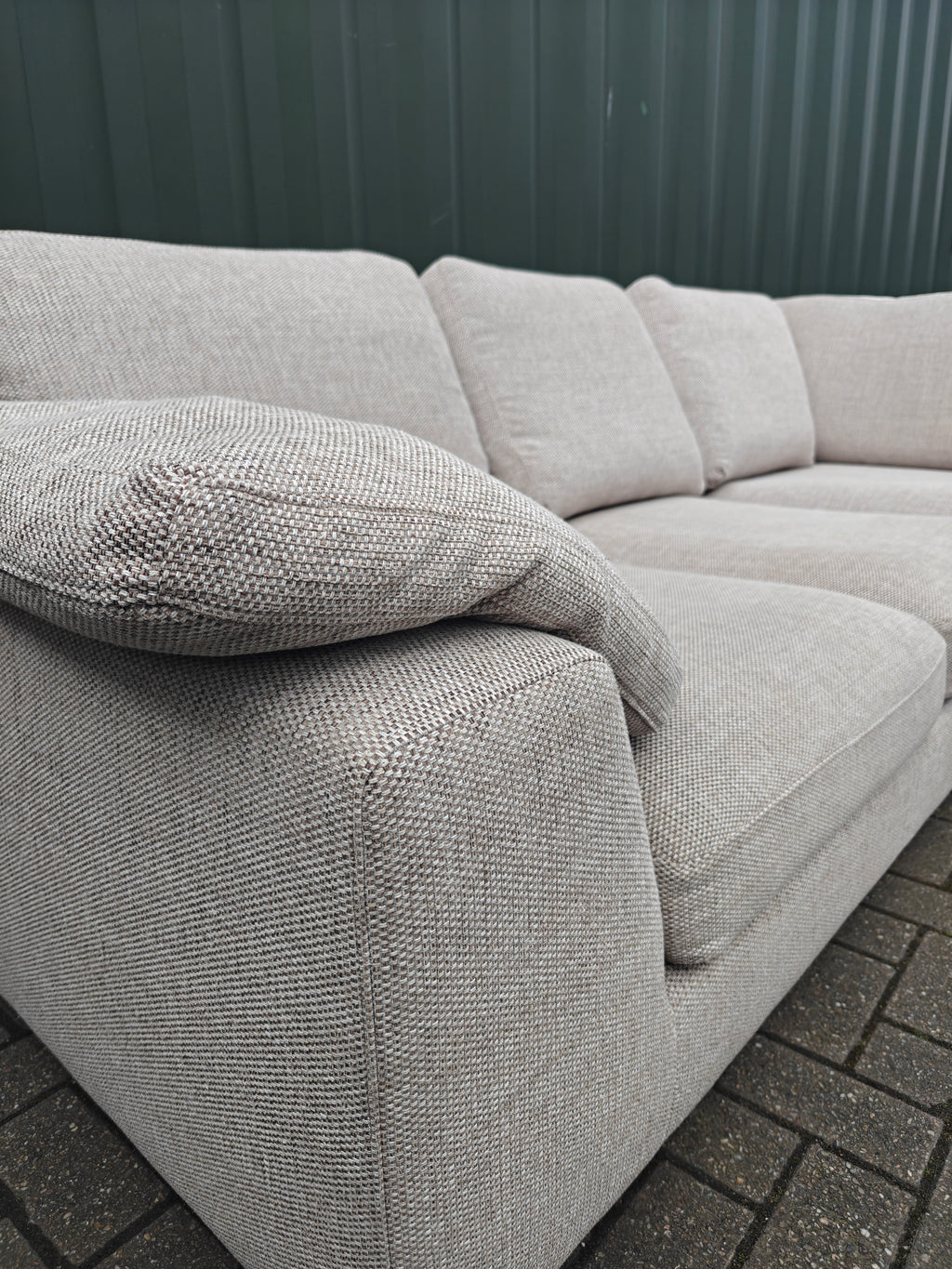 Large DFS Euphoria Corner Sofa – Sand/Beige