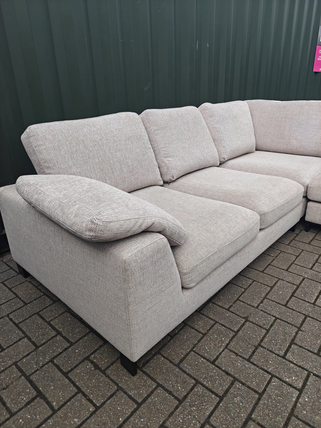 Large DFS Euphoria Corner Sofa – Sand/Beige
