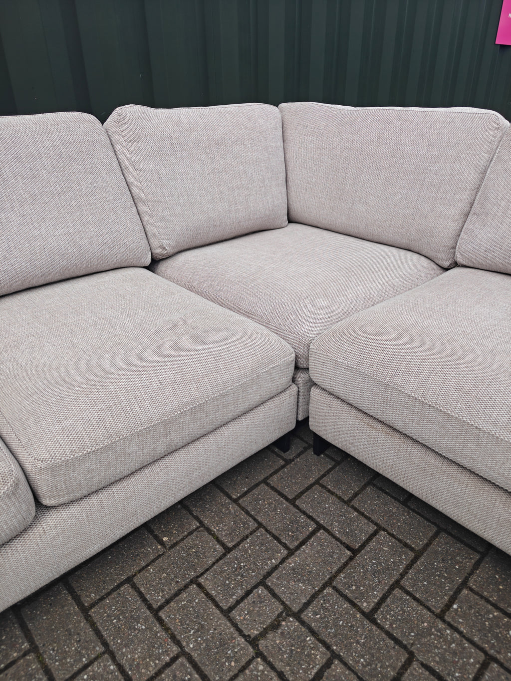 Large DFS Euphoria Corner Sofa – Sand/Beige