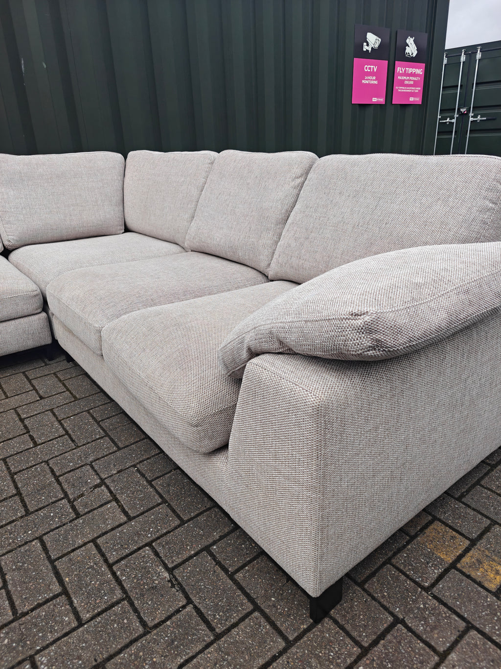 Large DFS Euphoria Corner Sofa – Sand/Beige