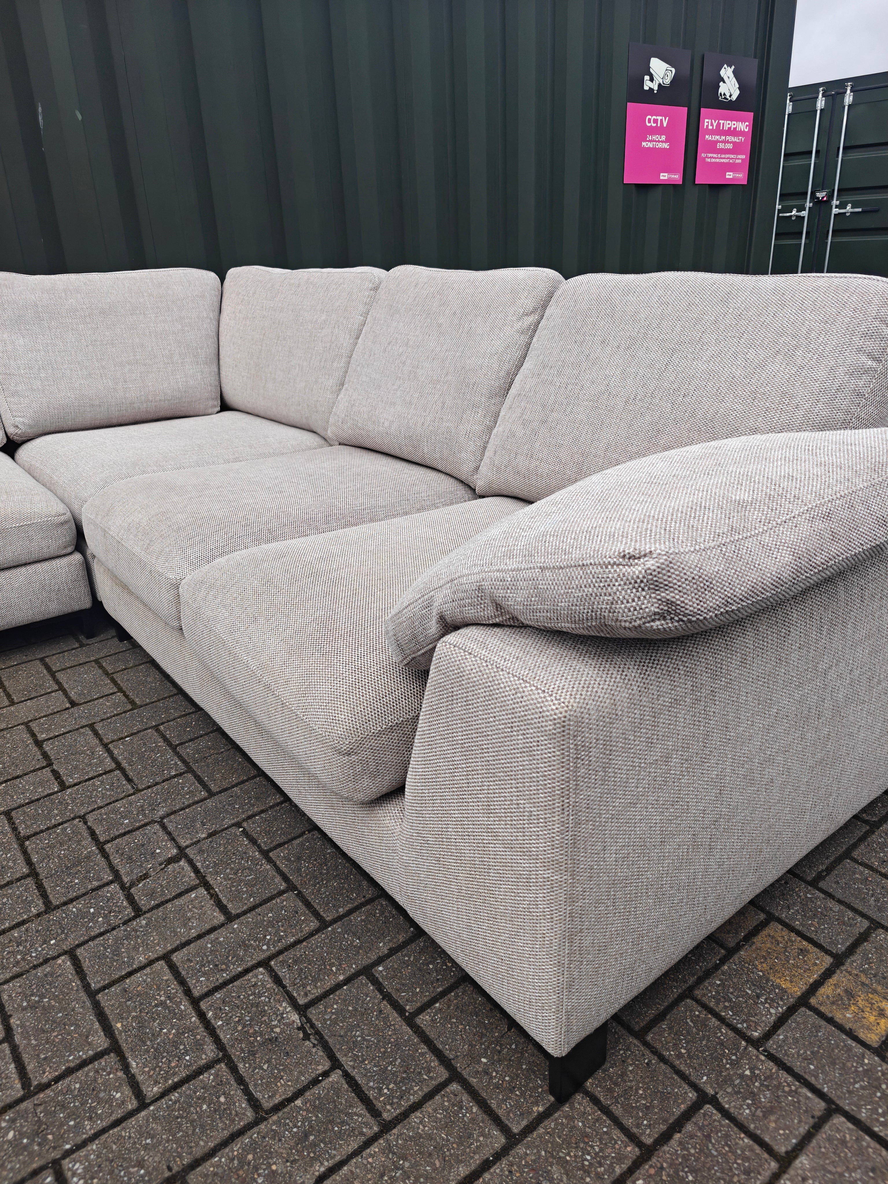 Large DFS Euphoria Corner Sofa – Sand/Beige