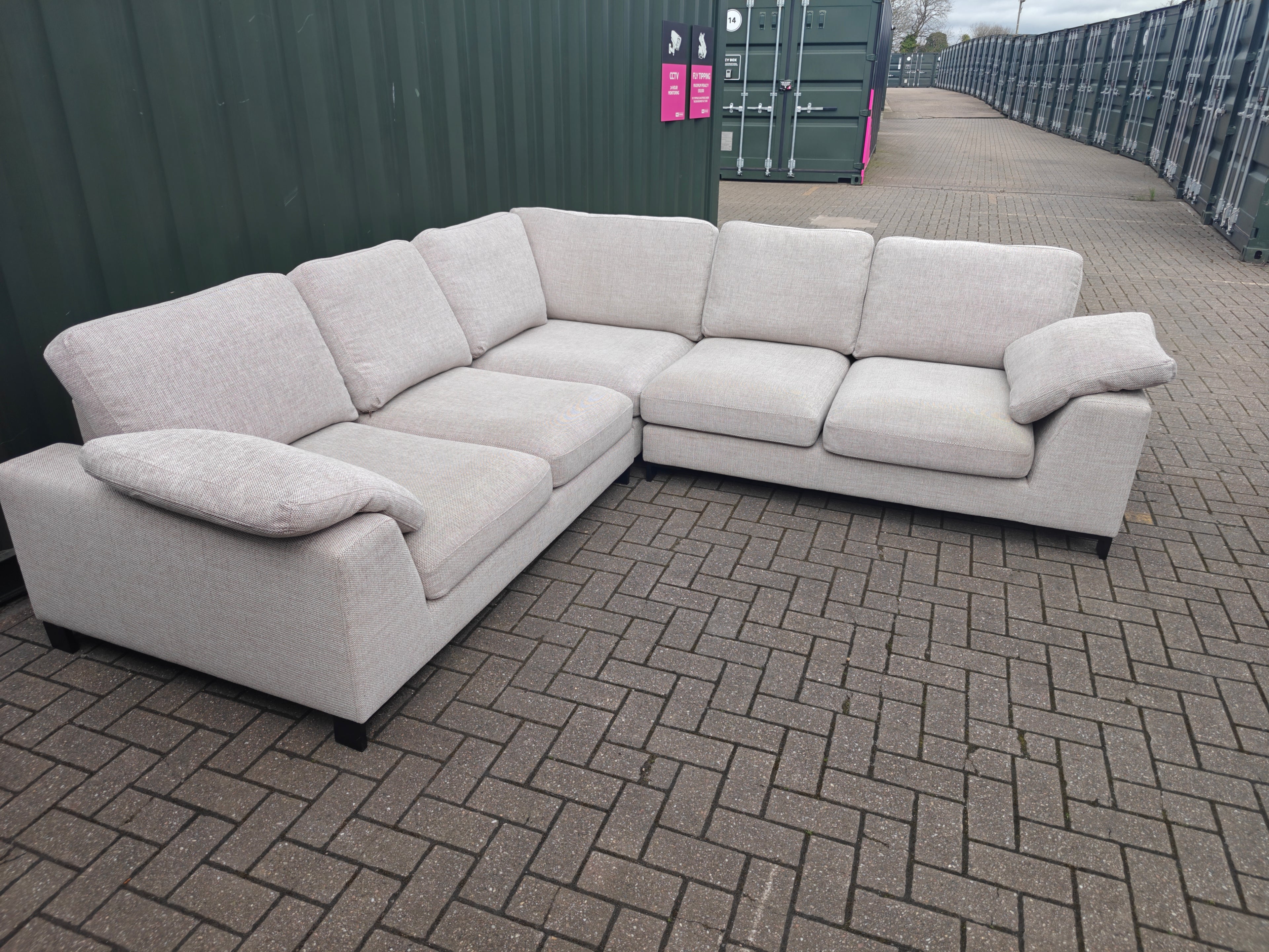 Large DFS Euphoria Corner Sofa – Sand/Beige