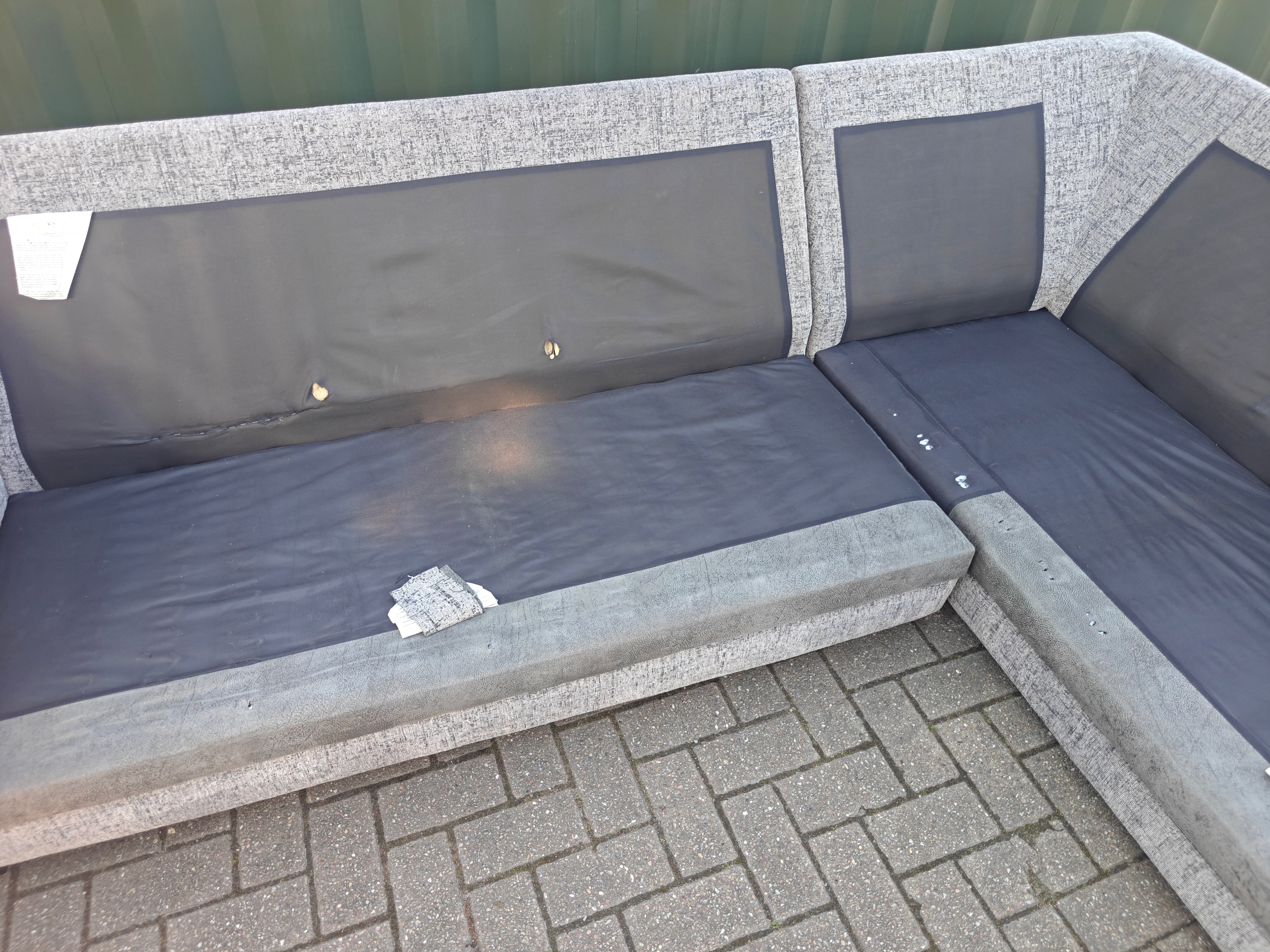 Large Grey Corner Sofa + Chaise, Swivel Chair & Footstool
