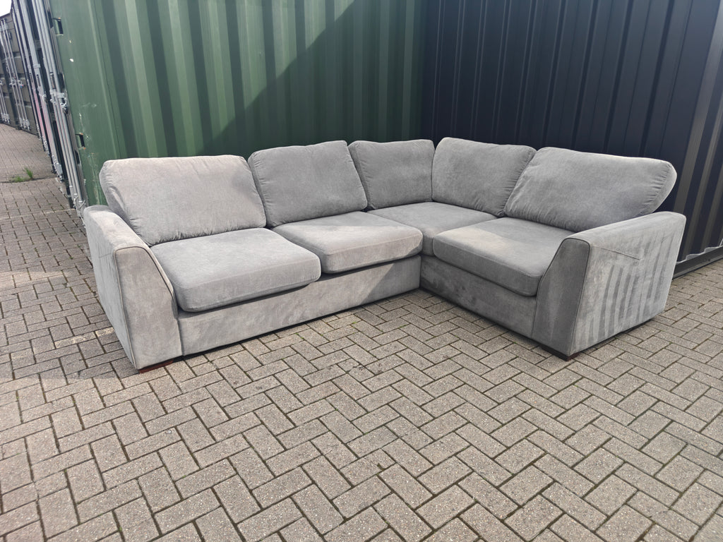 Grey DFS Orka Corner Sofa - With sun fade