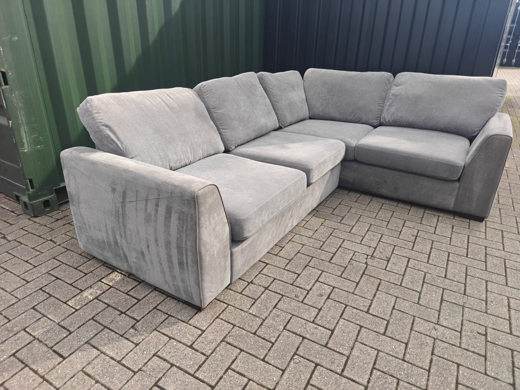 Grey DFS Orka Corner Sofa - With sun fade
