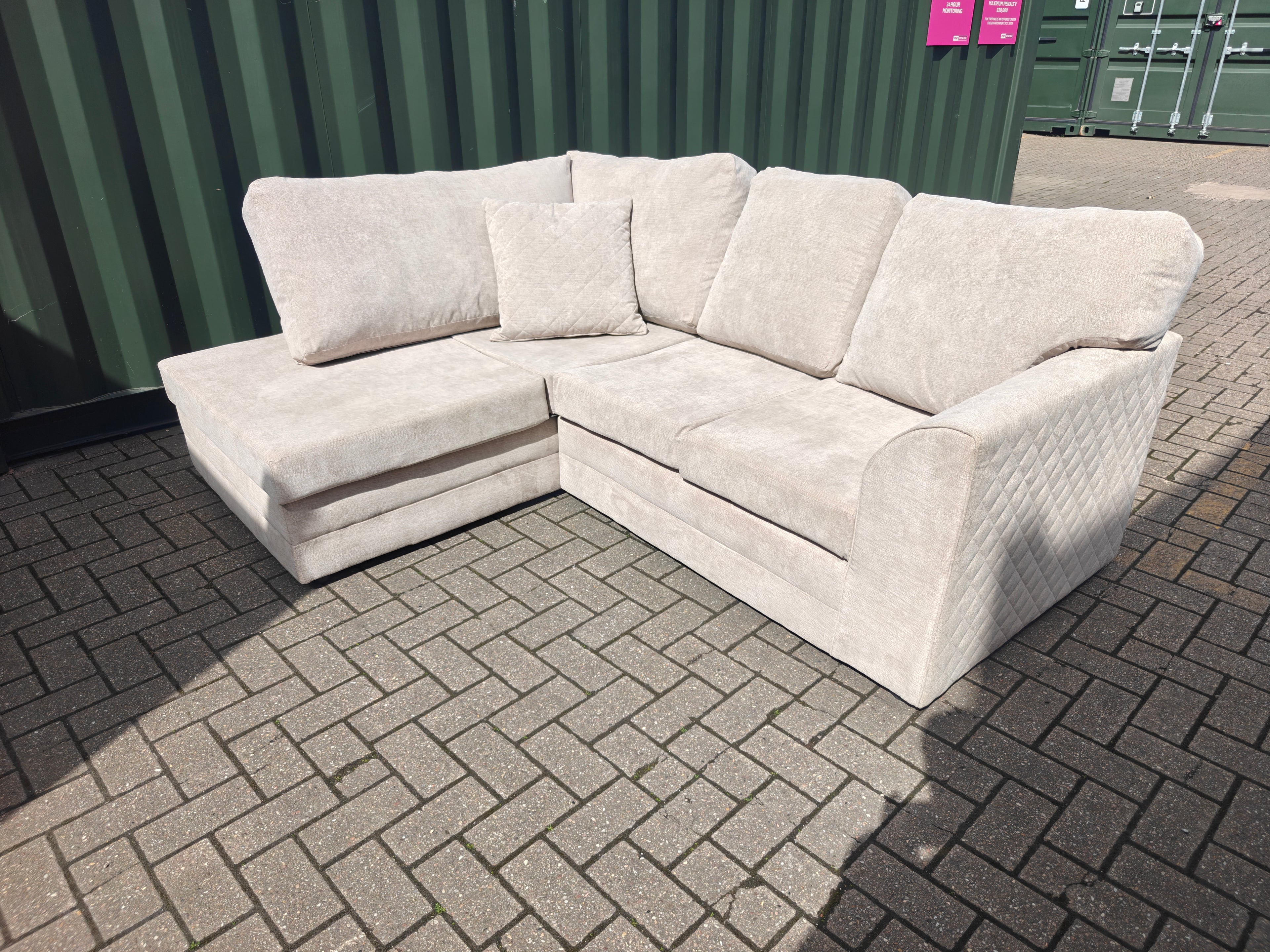 Stone/Beige Left Hand Side Sofa