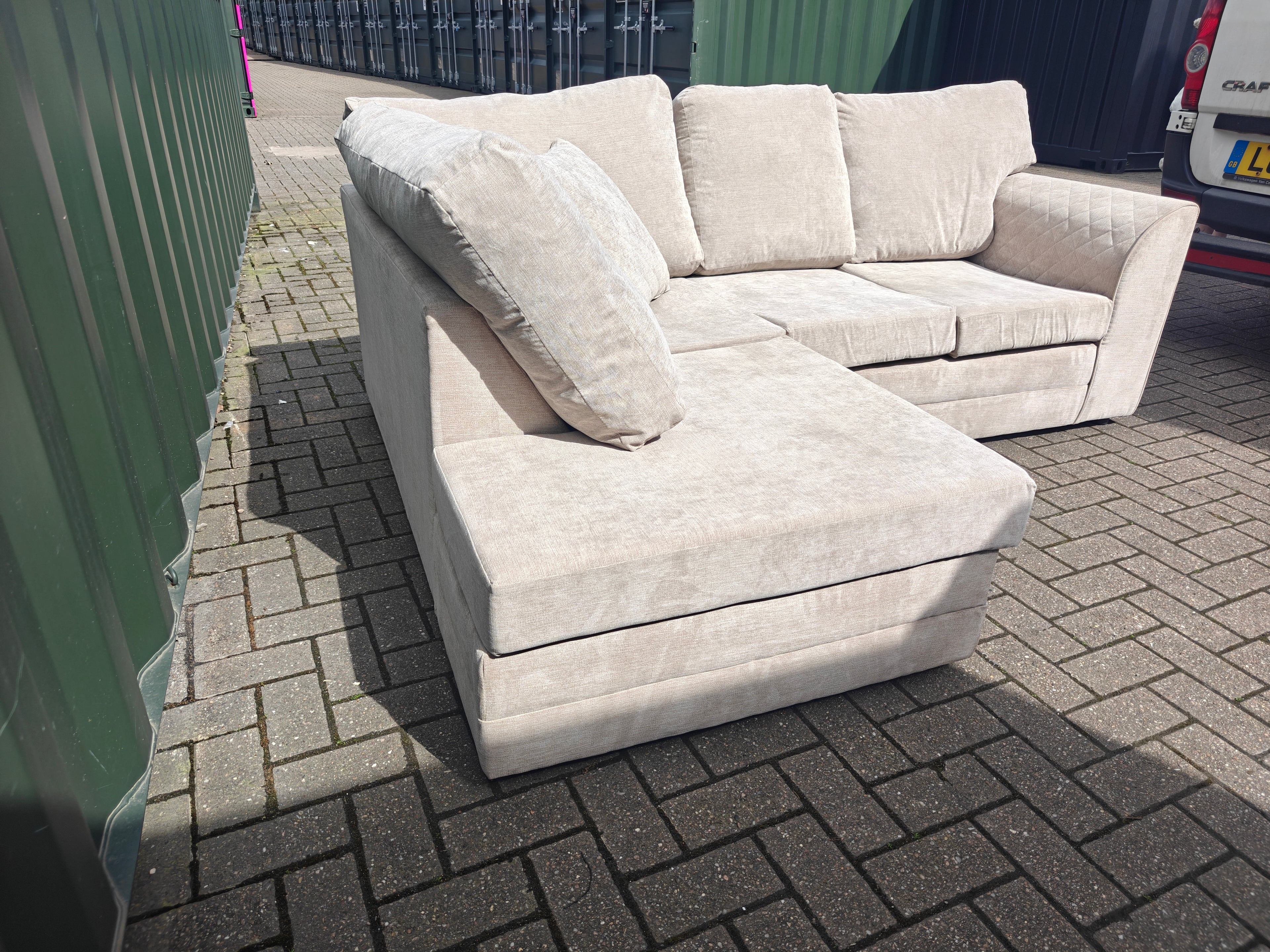 Stone/Beige Left Hand Side Sofa