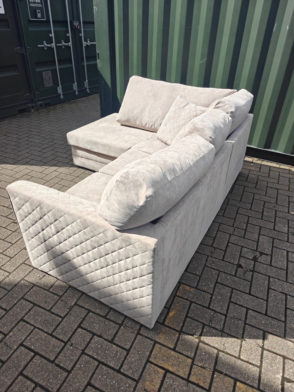 Stone/Beige Left Hand Side Sofa