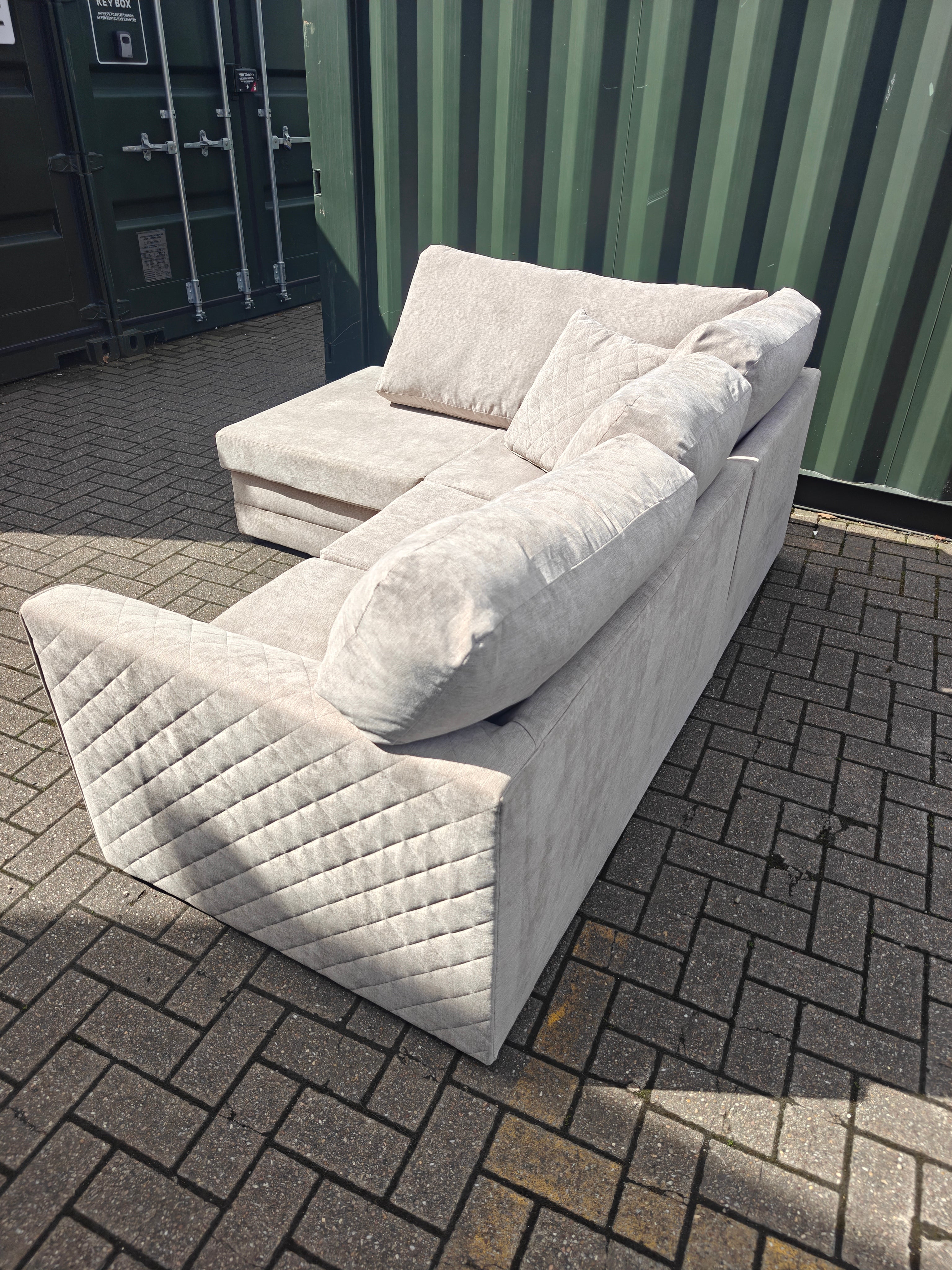 Stone/Beige Left Hand Side Sofa