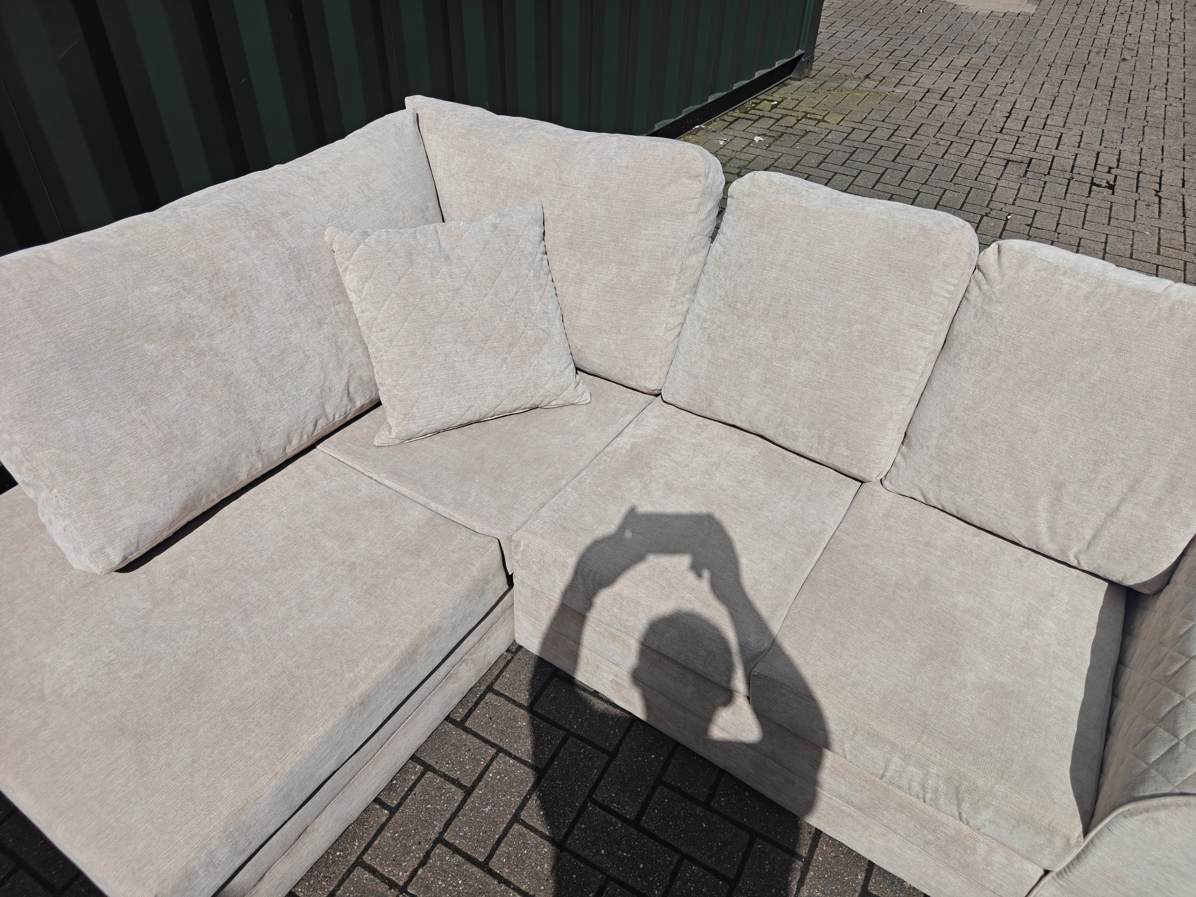 Stone/Beige Left Hand Side Sofa