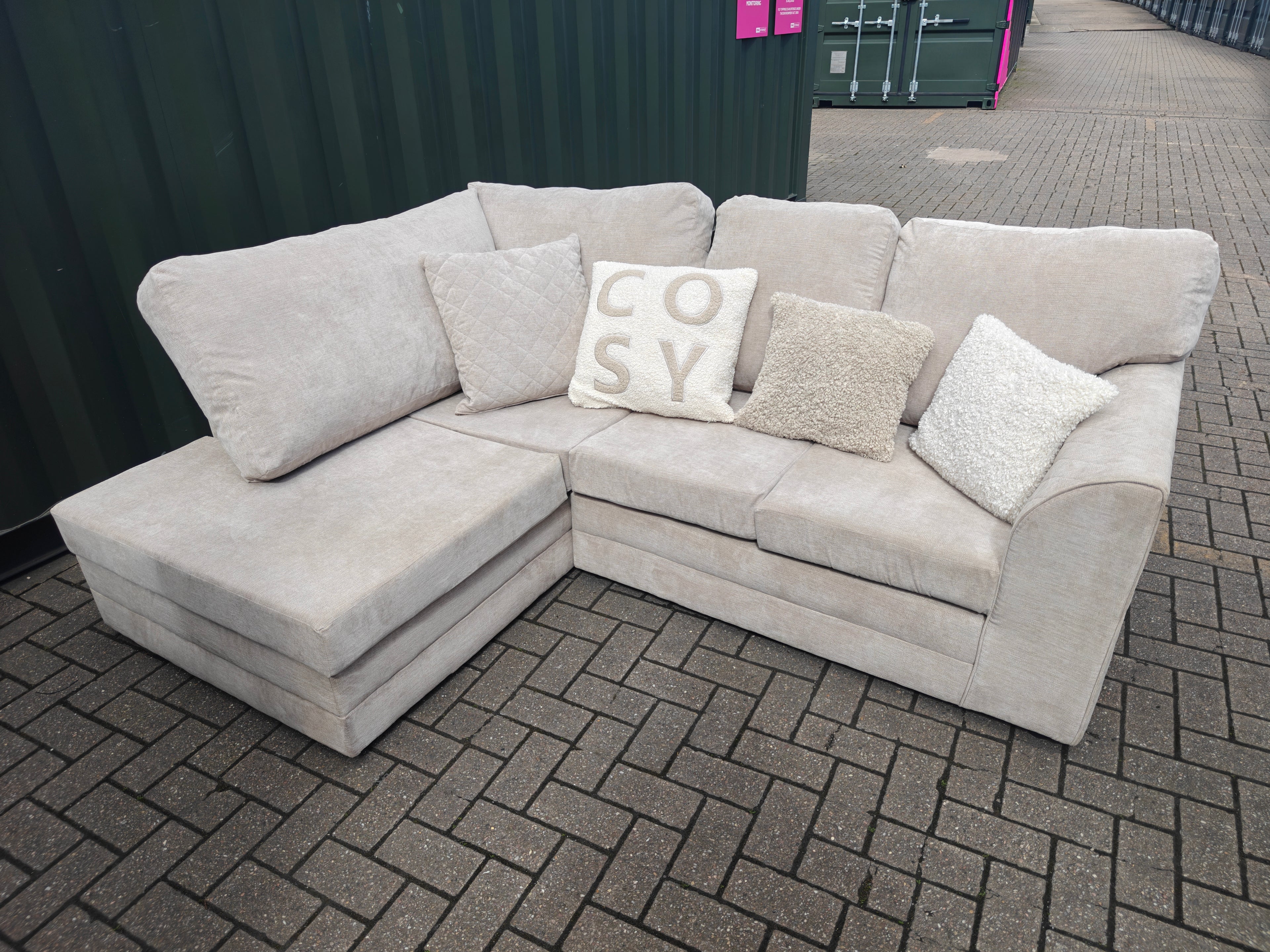 Stone/Beige Left Hand Side Sofa