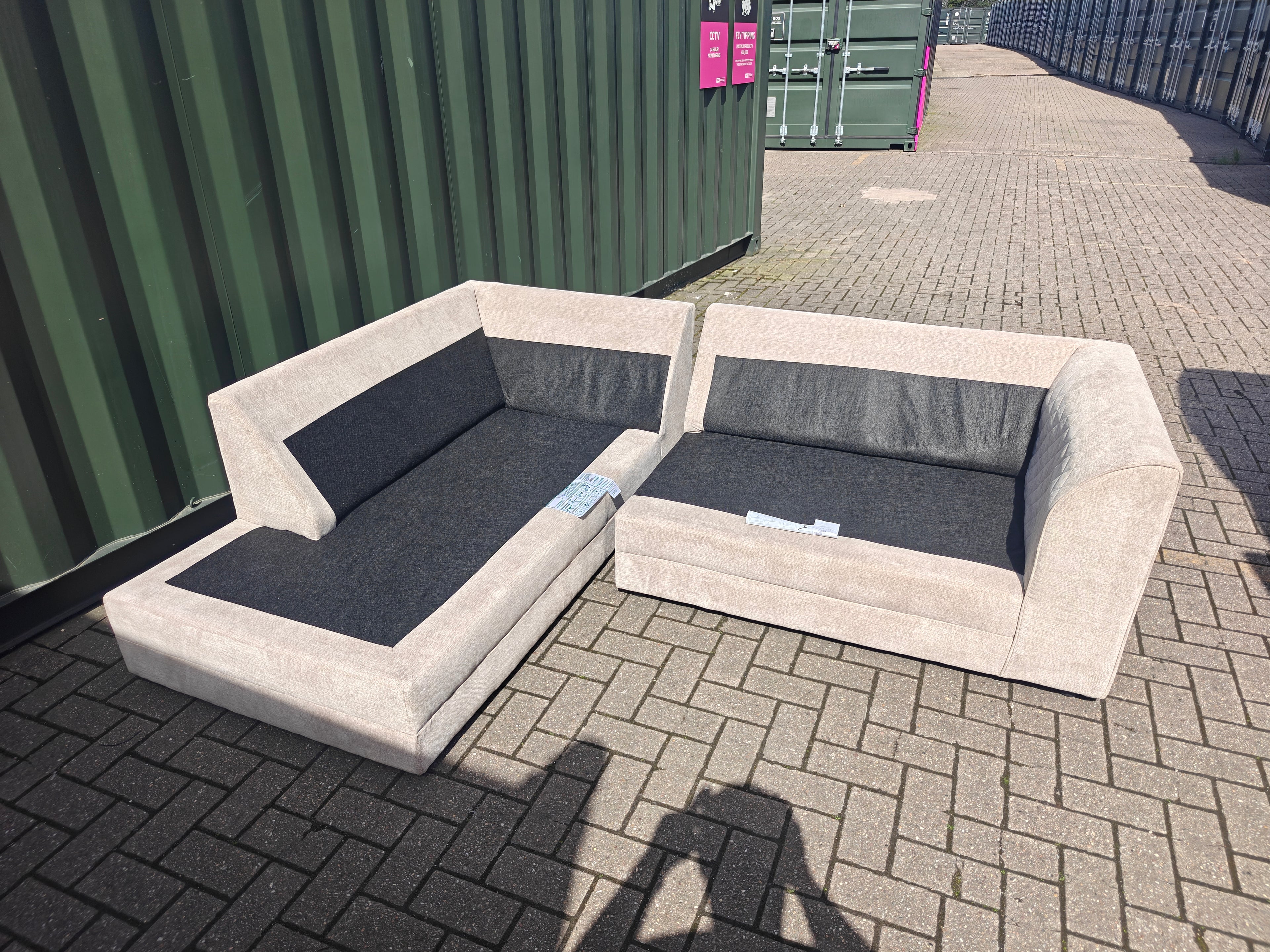 Stone/Beige Left Hand Side Sofa
