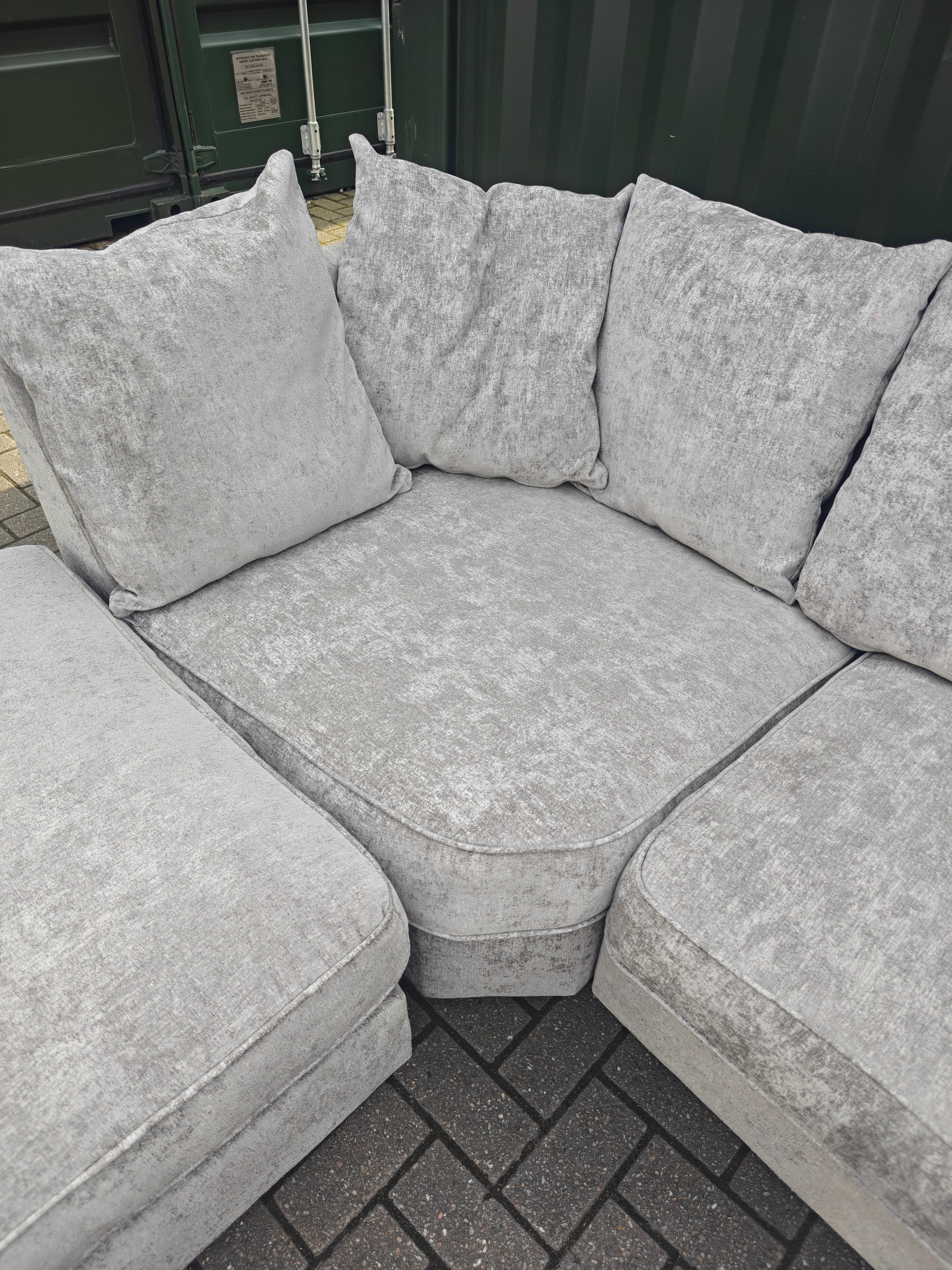 Large Grey U Shape Sofa