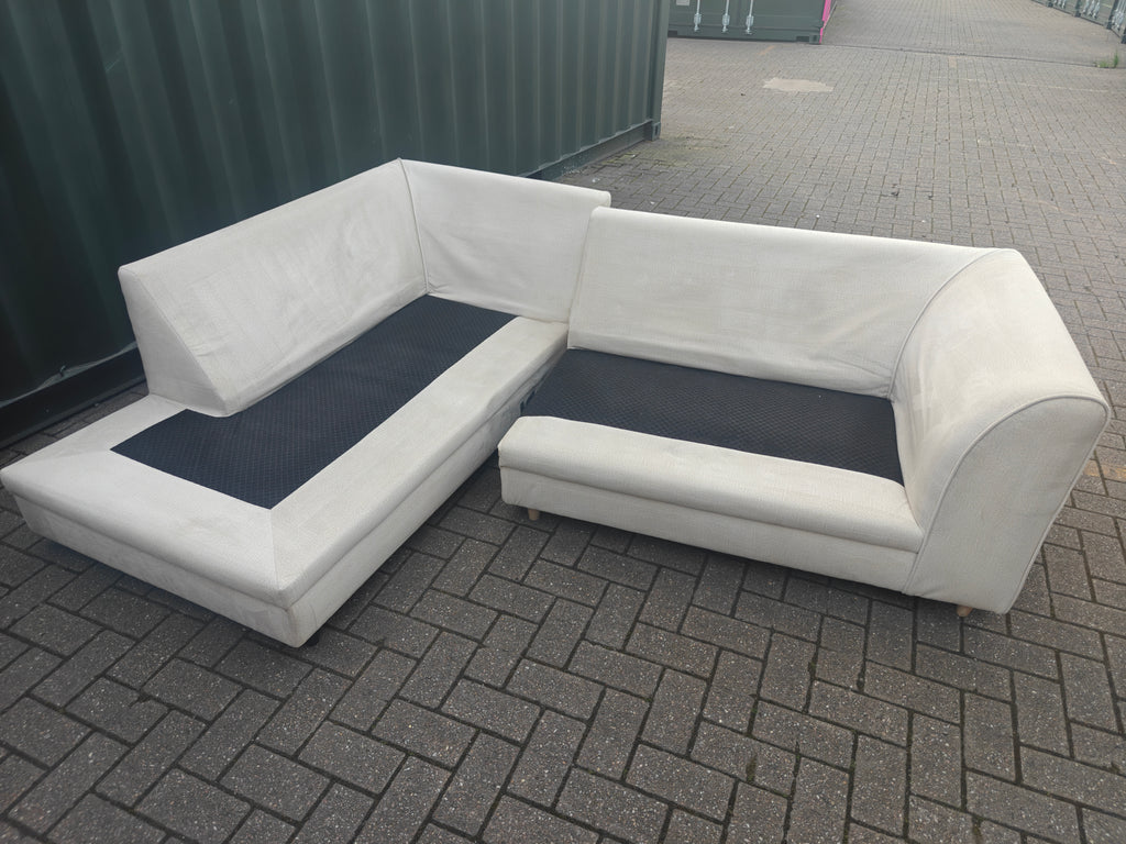Cream Velvet Chicago Left Hand Side Sofa