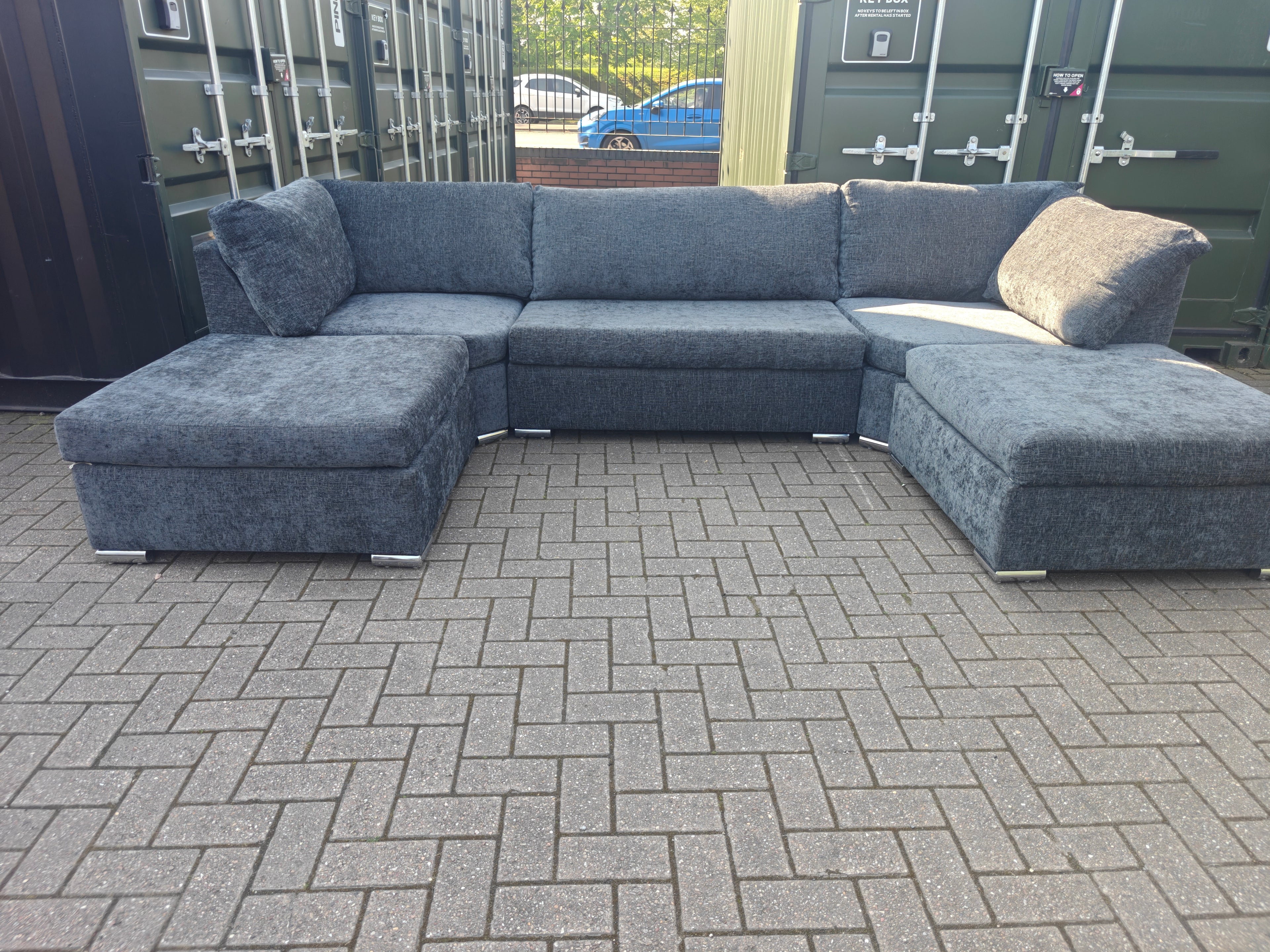 Grey Large U Shape Sofa
