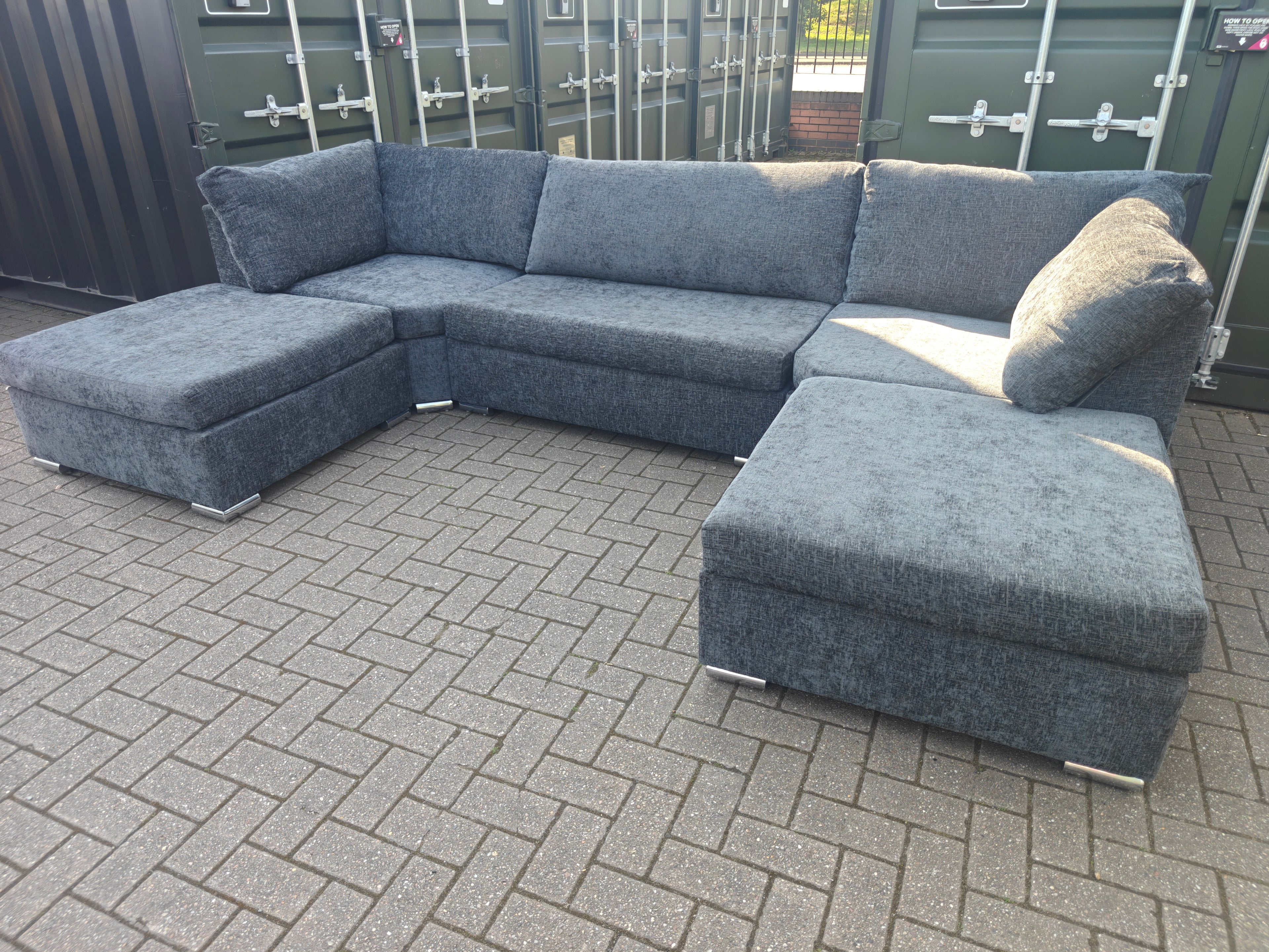 Grey Large U Shape Sofa