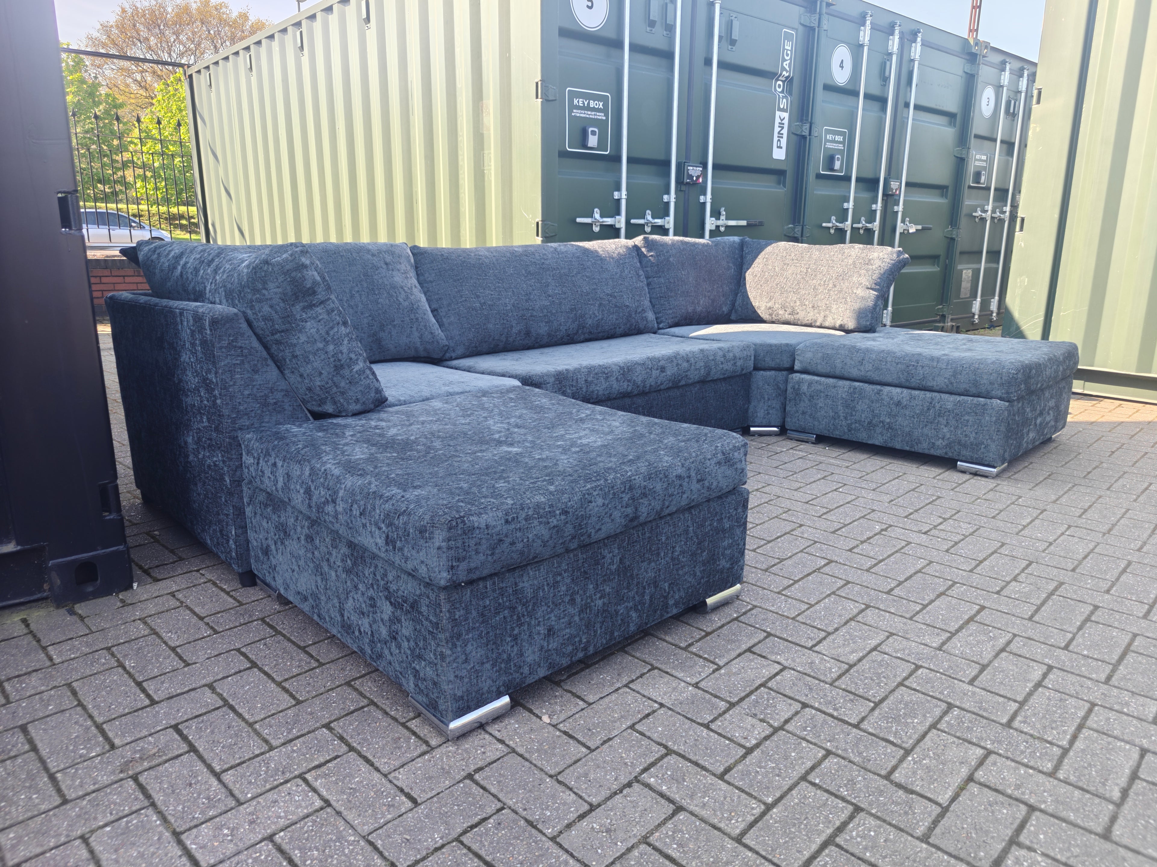 Grey Large U Shape Sofa