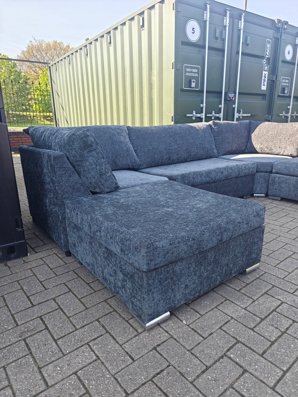 Grey Large U Shape Sofa