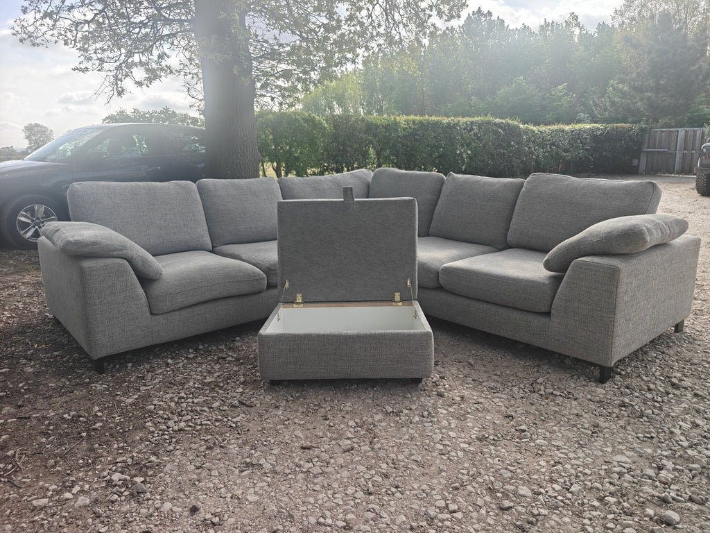 DFS Euphoria + Footstool Large Corner Sofa