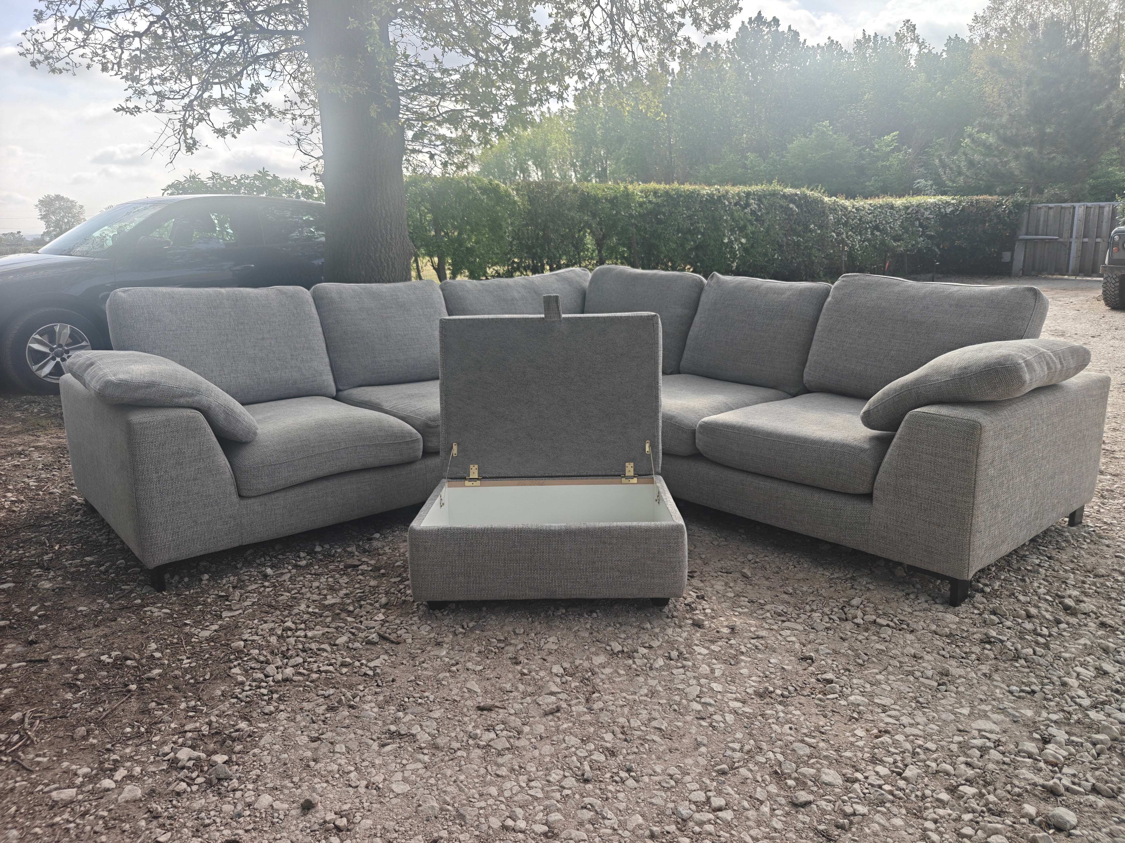 DFS Euphoria + Footstool Large Corner Sofa