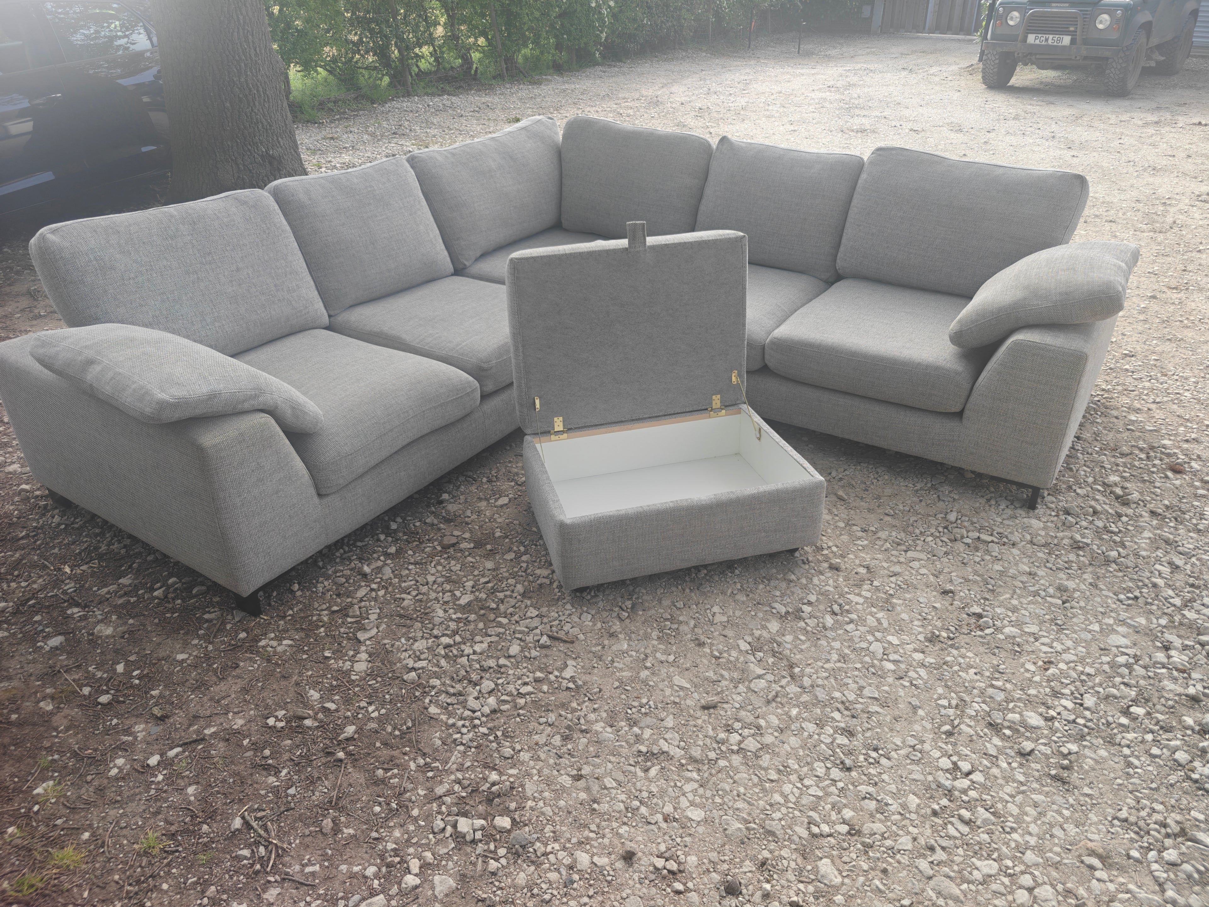 DFS Euphoria + Footstool Large Corner Sofa