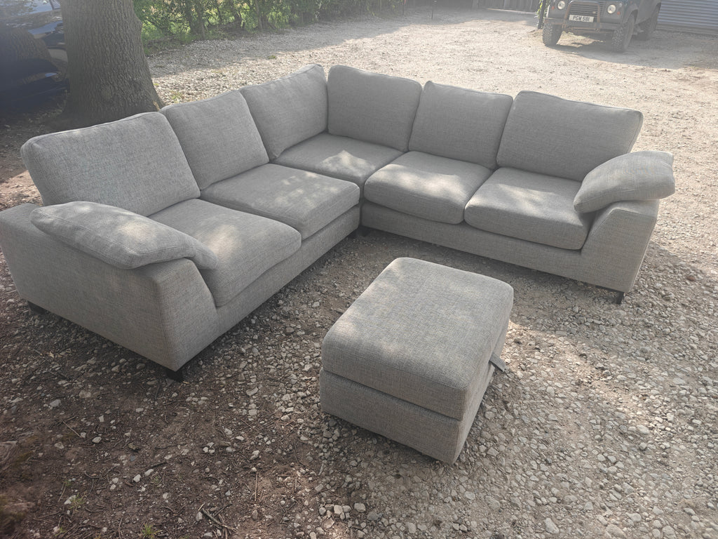 DFS Euphoria + Footstool Large Corner Sofa