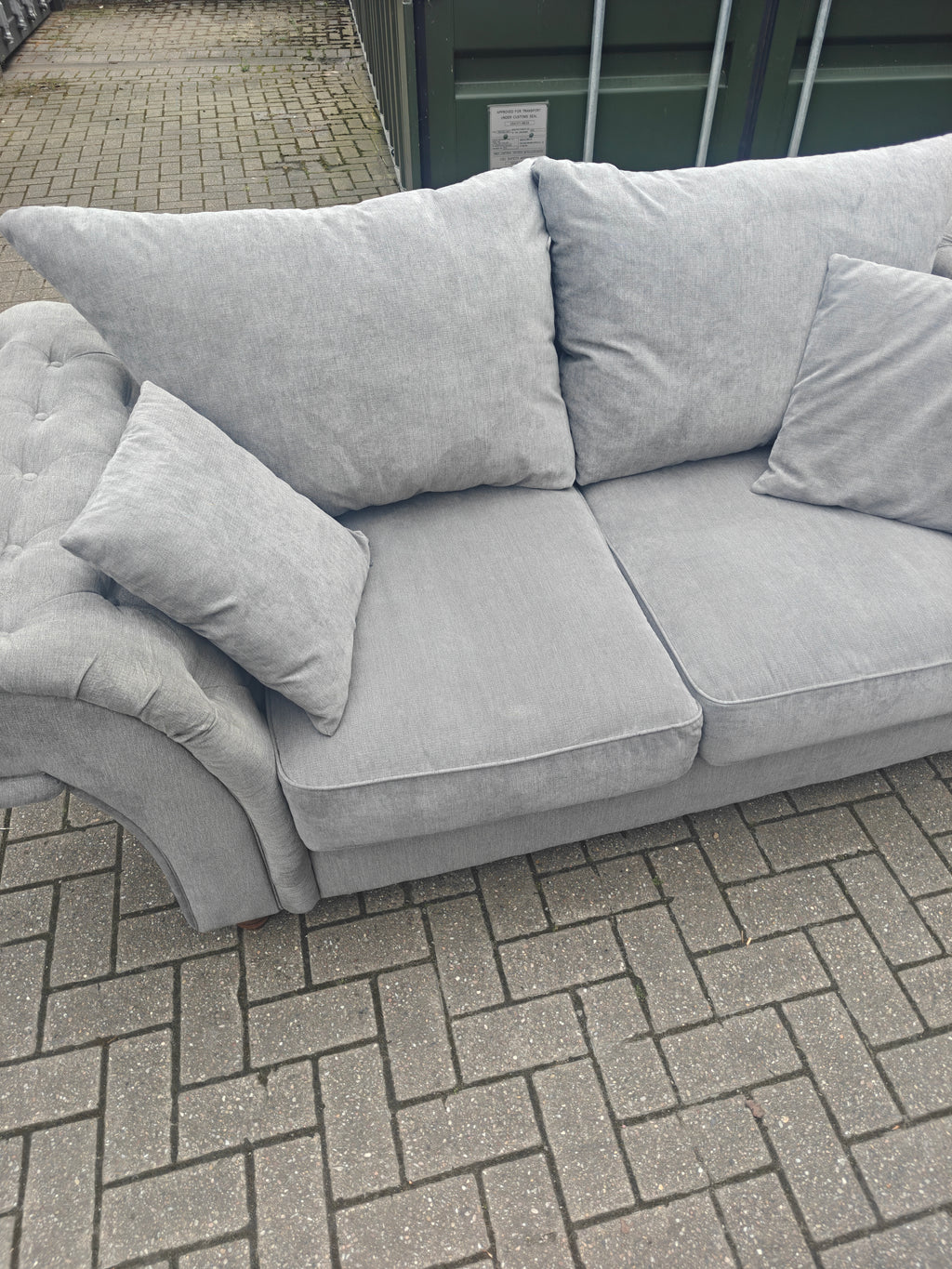 Grey Windsor Sofa Set 4+2 Seater + Footstool RRP