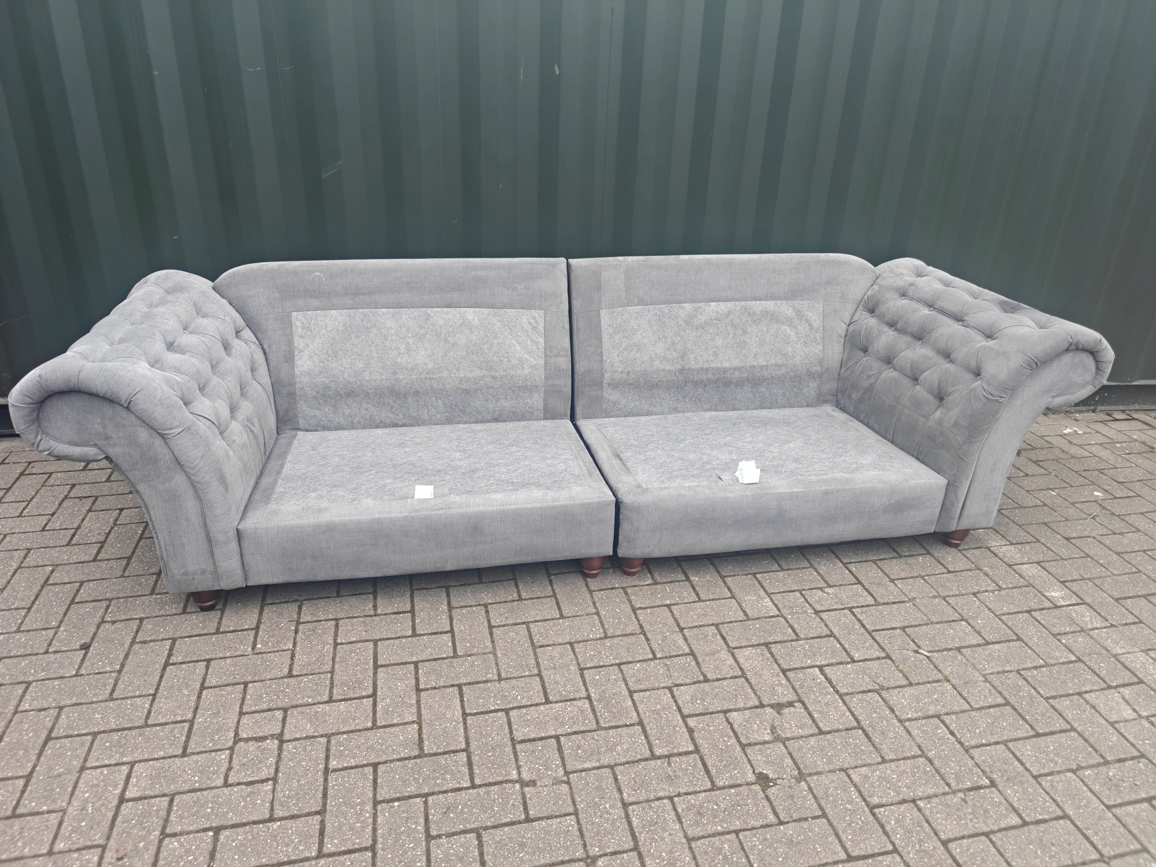 Grey Windsor Sofa Set 4+2 Seater + Footstool RRP