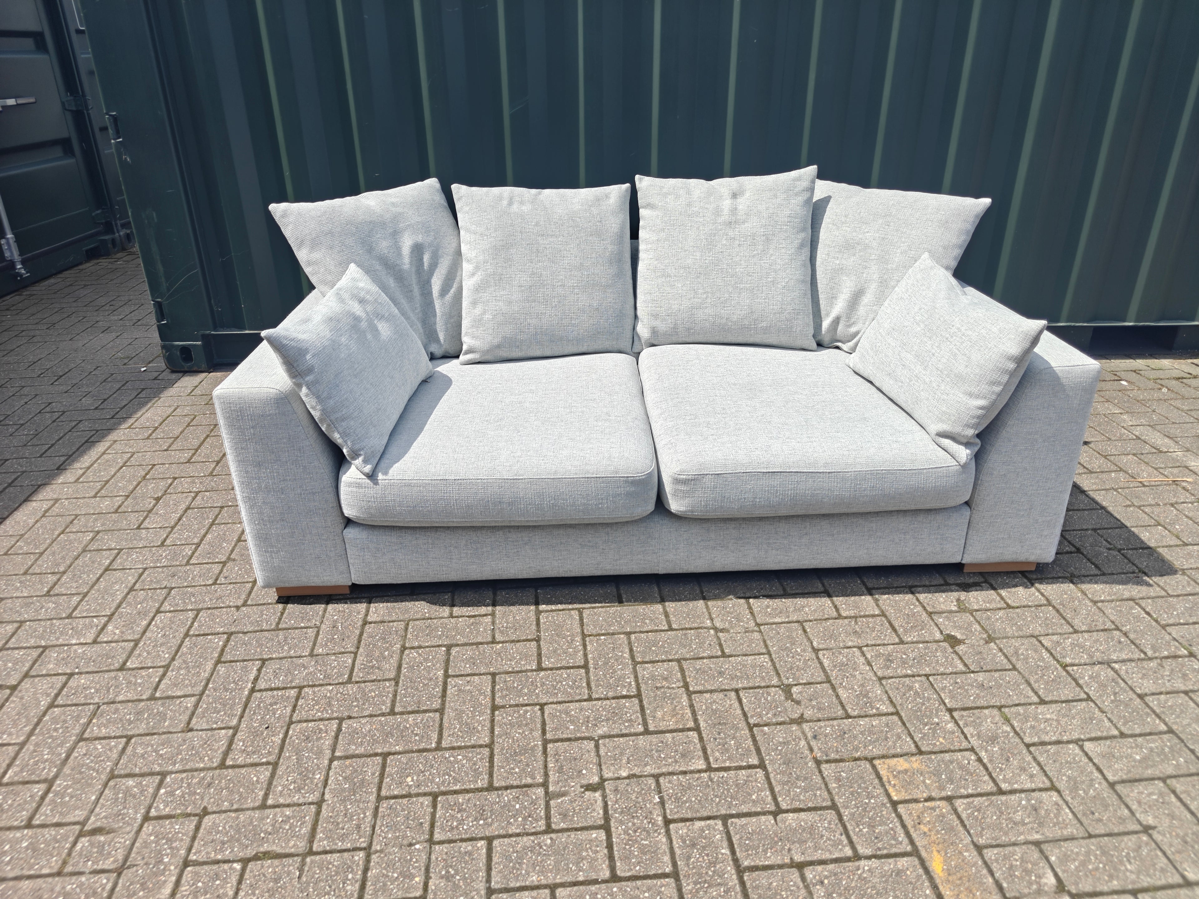 Ex Display DFS Plush 3 Seater Sofa – Light Grey