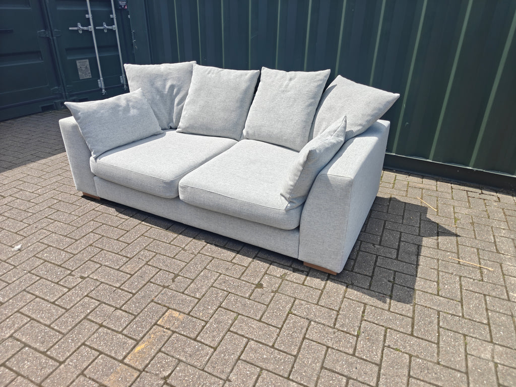 Ex Display DFS Plush 3 Seater Sofa – Light Grey