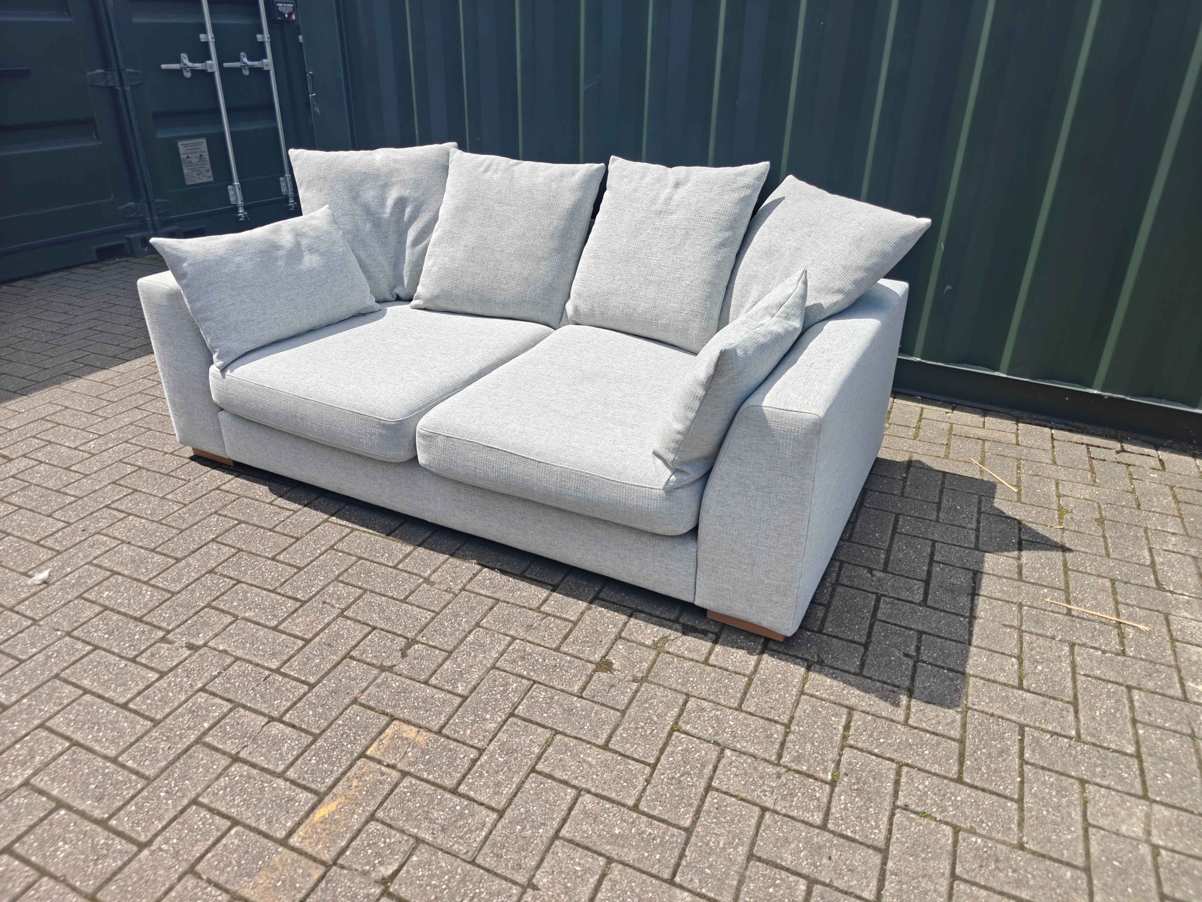 Ex Display DFS Plush 3 Seater Sofa – Light Grey