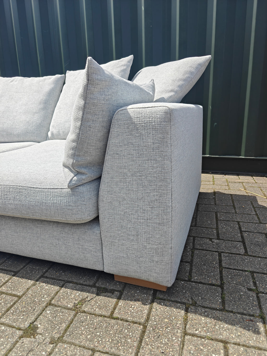 Ex Display DFS Plush 3 Seater Sofa – Light Grey
