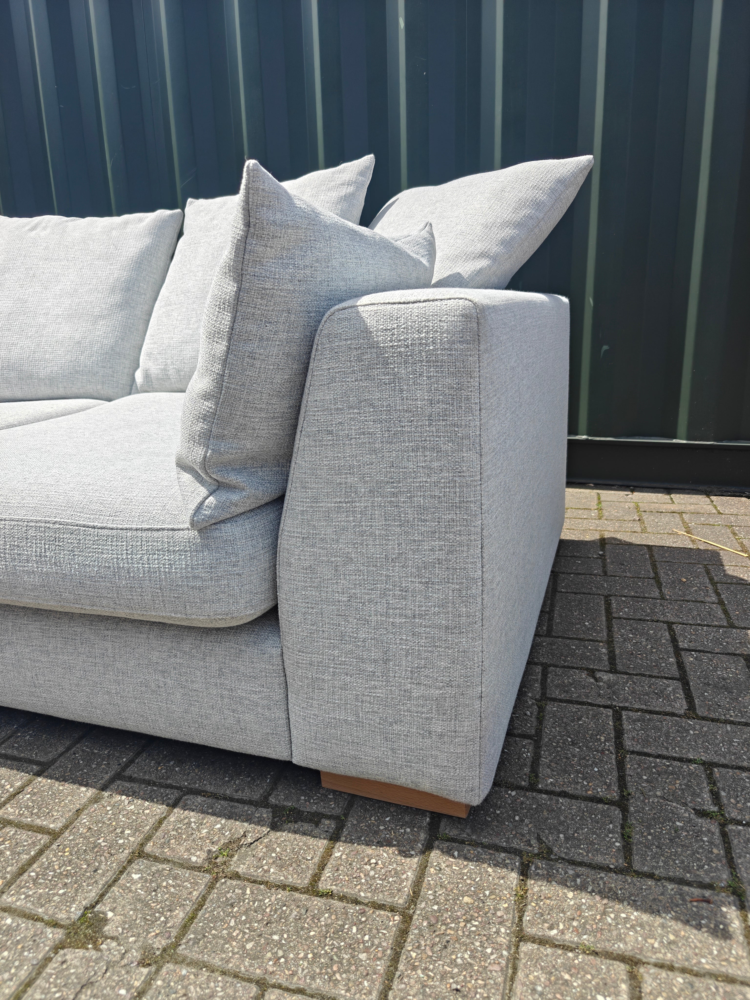 Ex Display DFS Plush 3 Seater Sofa – Light Grey