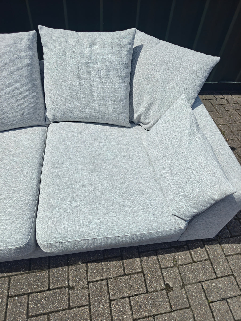 Ex Display DFS Plush 3 Seater Sofa – Light Grey
