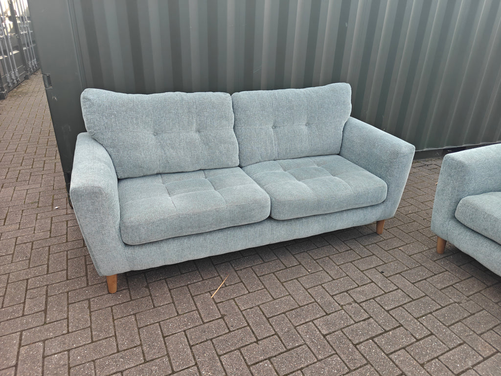 Ex Display Oak Furnitureland Eton Sofa Set 4 + 3 Seater