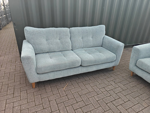 Ex Display Oak Furnitureland Eton Sofa Set 4 + 3 Seater