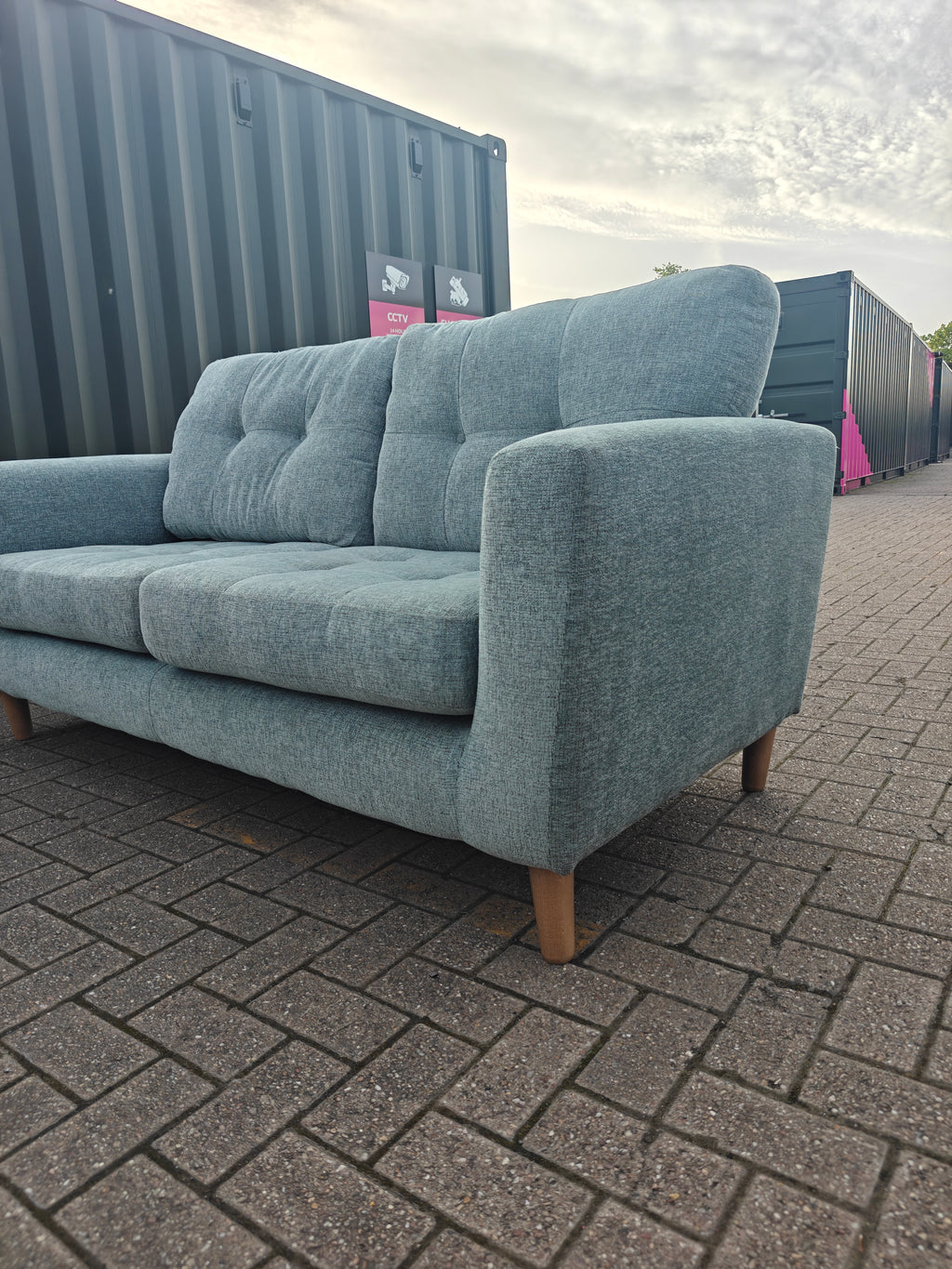 Ex Display Oak Furnitureland Eton Sofa Set 4 + 3 Seater