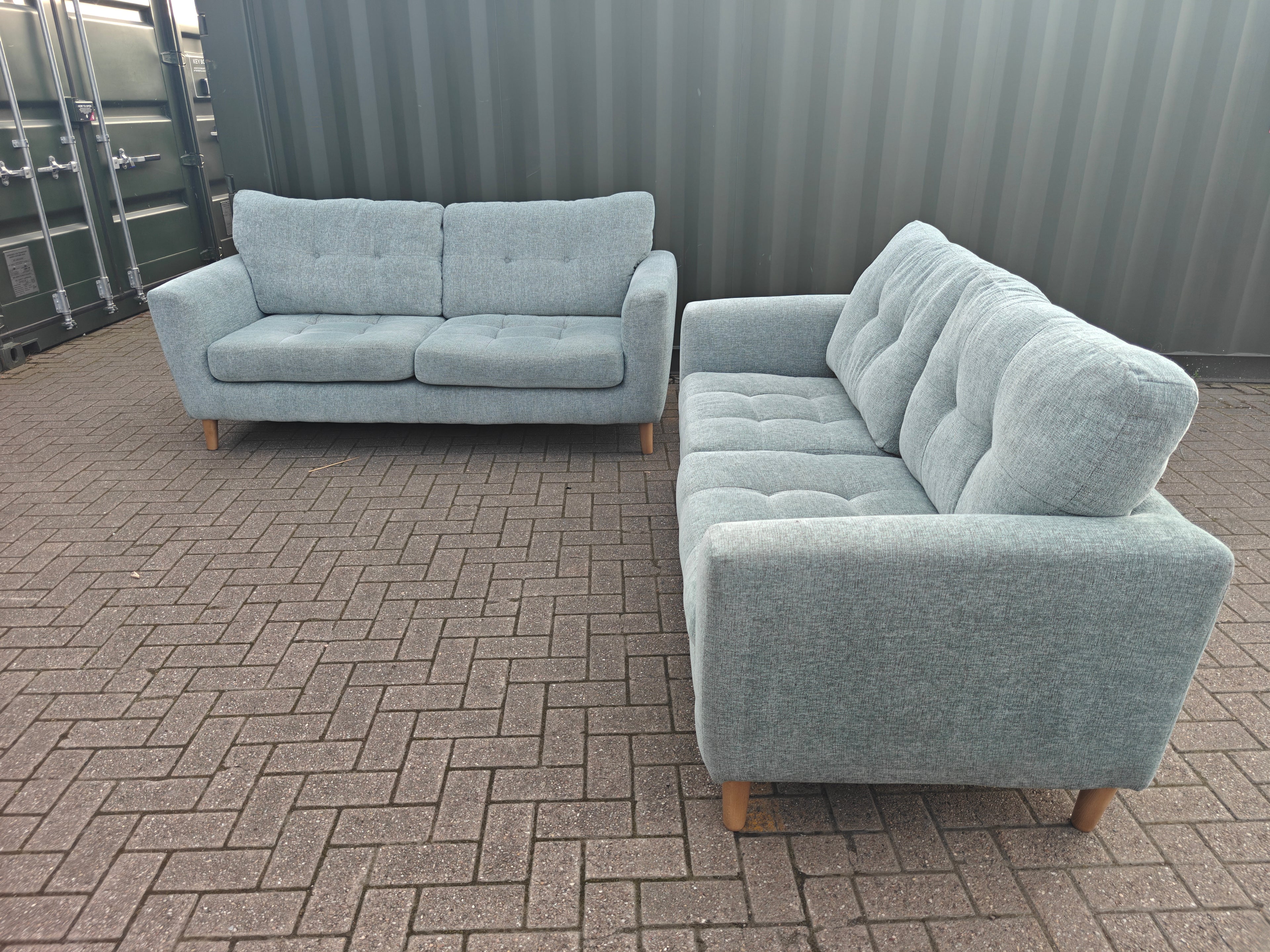 Ex Display Oak Furnitureland Eton Sofa Set 4 + 3 Seater
